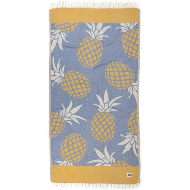 bearfoot-strandtuch-pineapple-blue-baumwolle-gro image 1