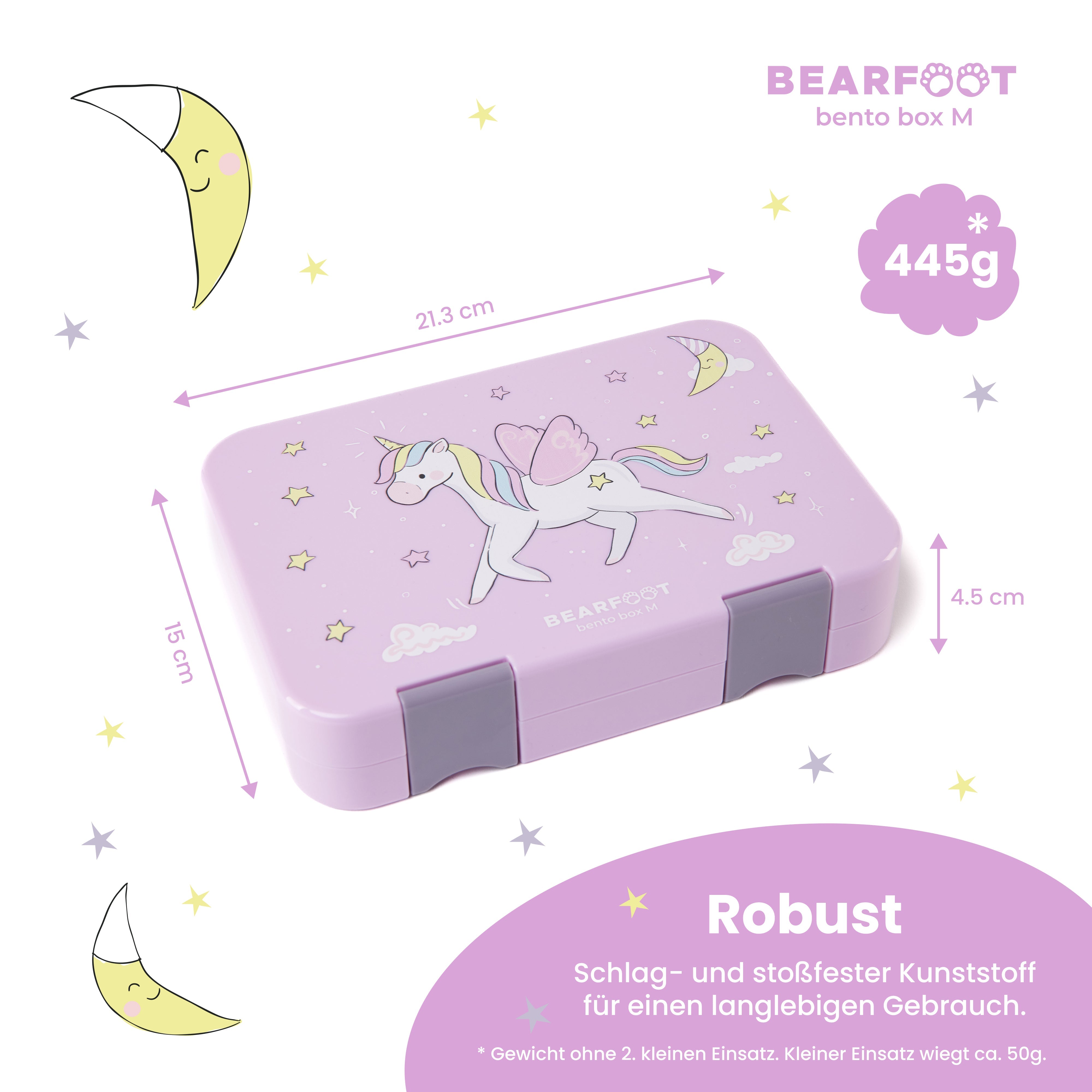 bearfoot-einhorn-bundle-bento-box-m-trinkflasche-450ml-set image 7