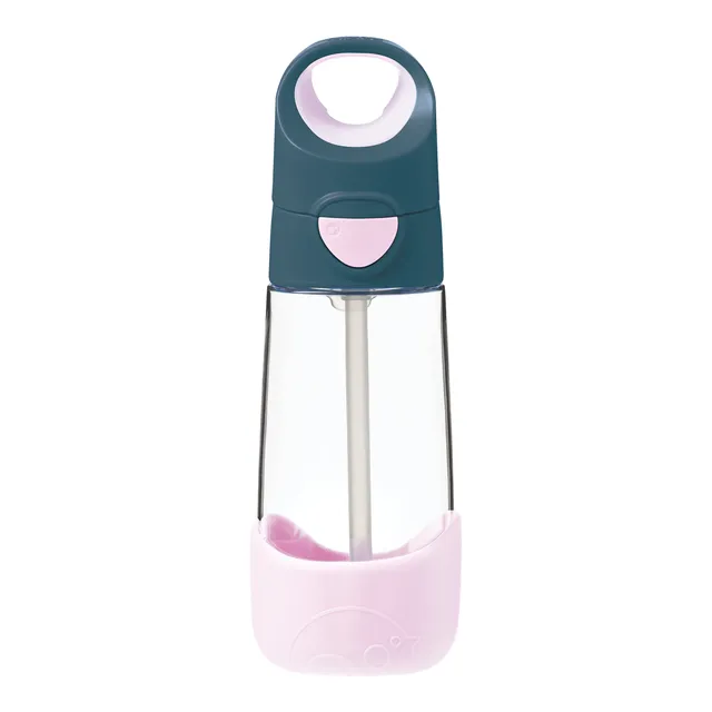 b-box-tritan-trinkflasche-450-ml-indigo-rose-mit-strohhalm image 1