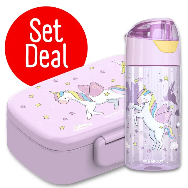 bearfoot-bundles-einhorn-bento-set-trinkflasche-450ml-box image 1