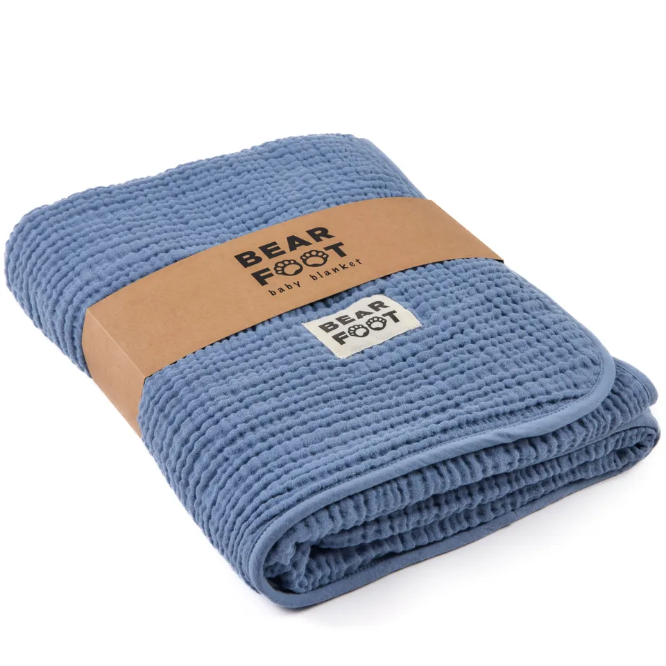 bearfoot-babydecken-musselin-fleecedecke-blau-weich image 1
