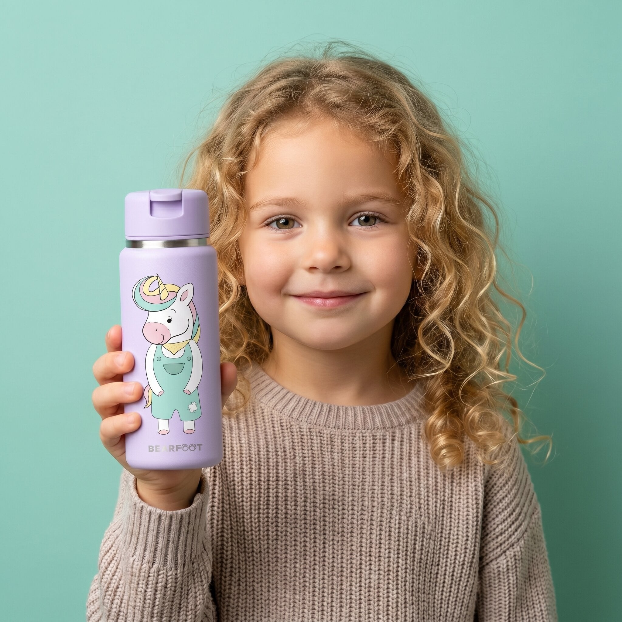 bearfoot-tiny-thermo-trinkflasche-200-ml-einhorn-auslaufsicher image 2