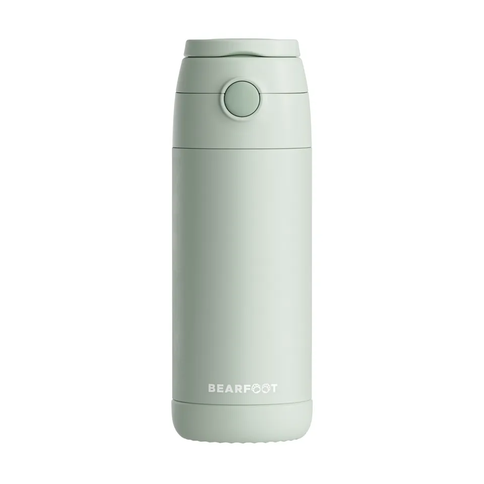 bearfoot-isolierflasche-thermo-trinkflasche-gr-n-350ml-edelstahl image 1