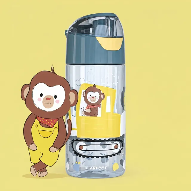 bearfoot-trinkflaschen-bagger-affe-trinkflasche-450-ml-tritan image 1