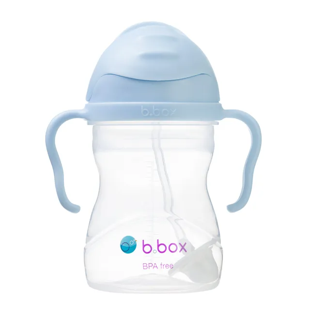 b-box-sippy-cup-trinkbecher-bubblegum-blau-240-ml-strohhalm image 1