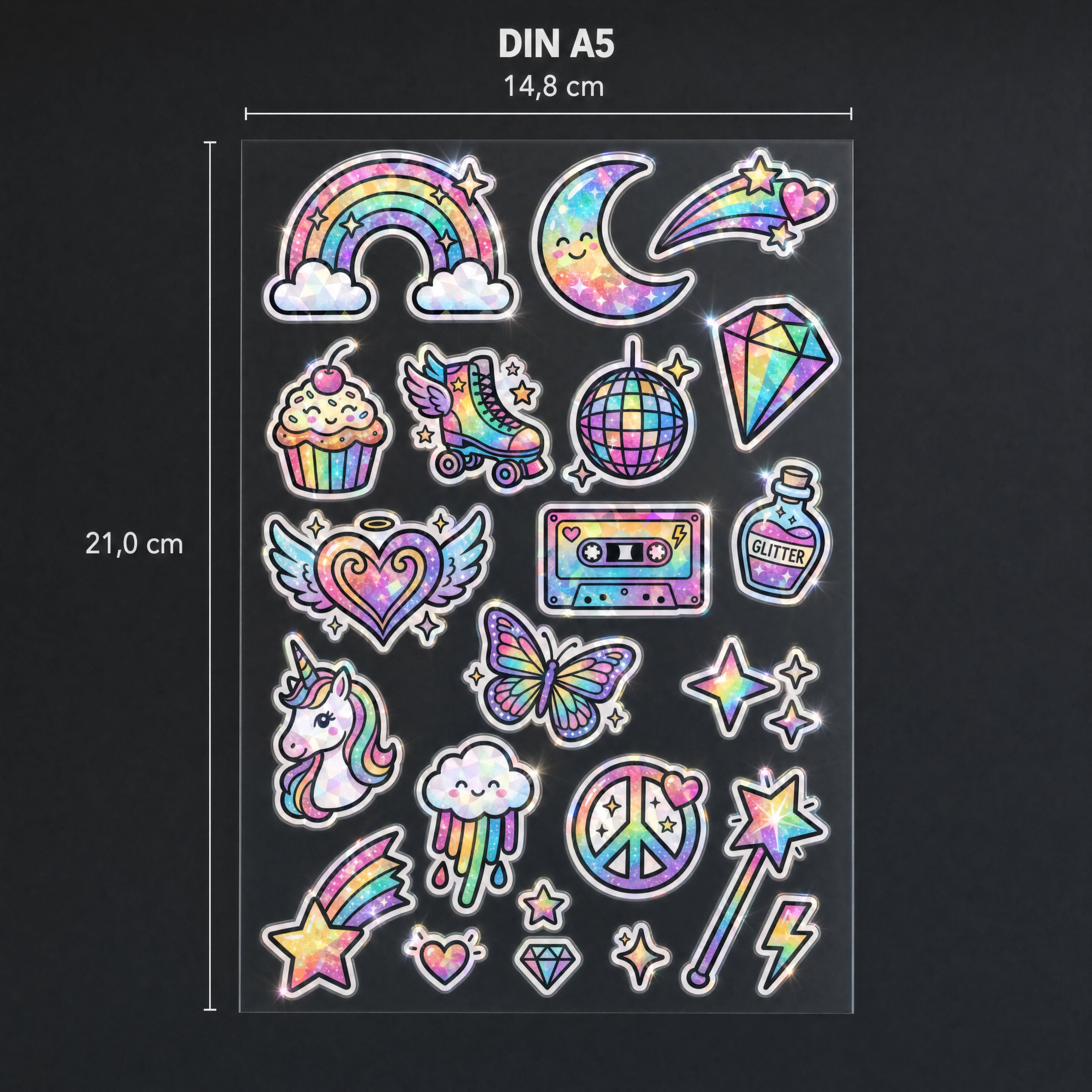 bearfoot-accessoires-premium-sticker-din-a5-rainbow-holografisch image 5