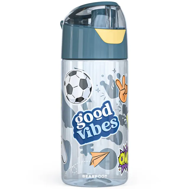 bearfoot-trinkflaschen-trinkflasche-kinder-sticker-blau-450ml image 1