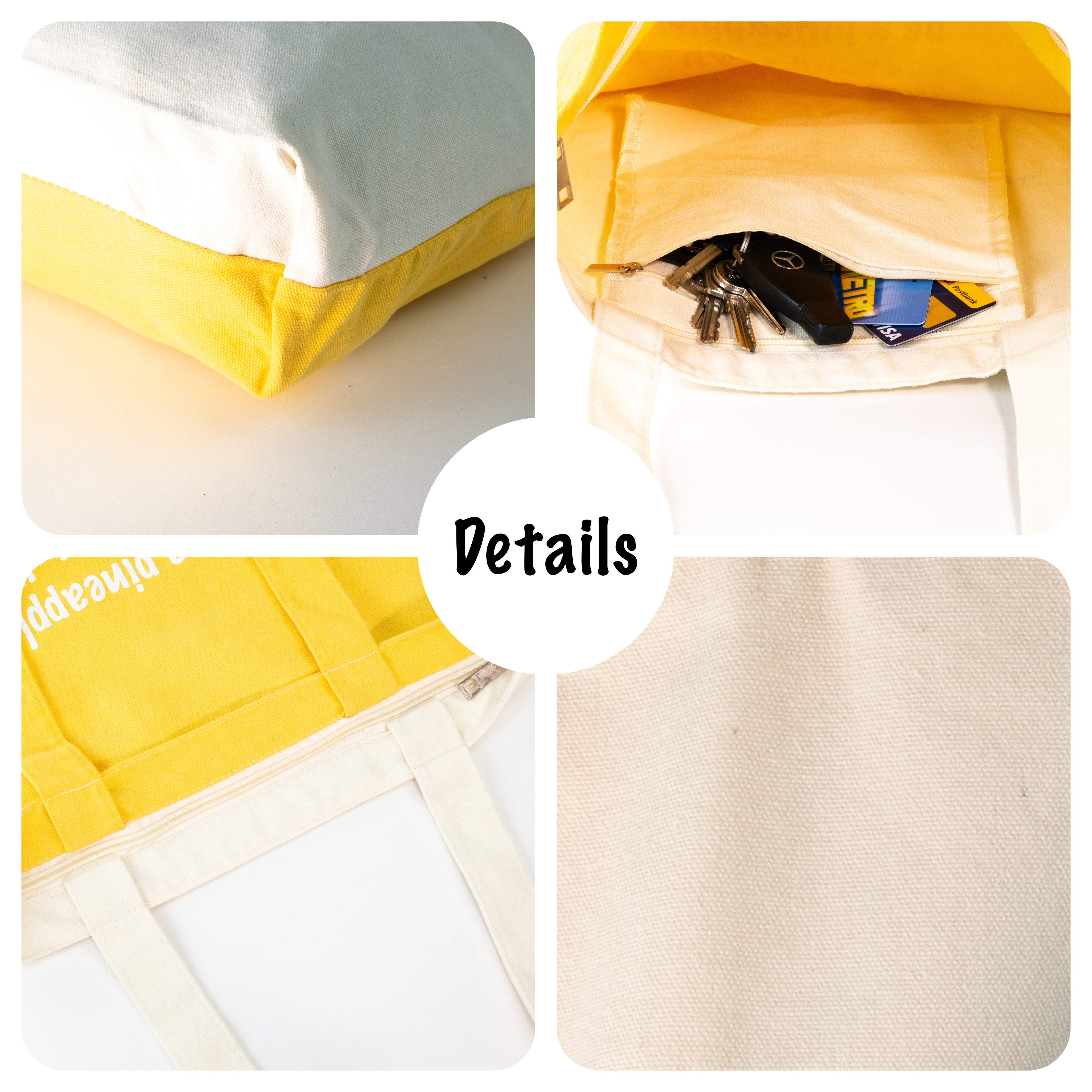 bearfoot-jutebeutel-pineapple-canvas-tasche-mit-reissverschluss image 3