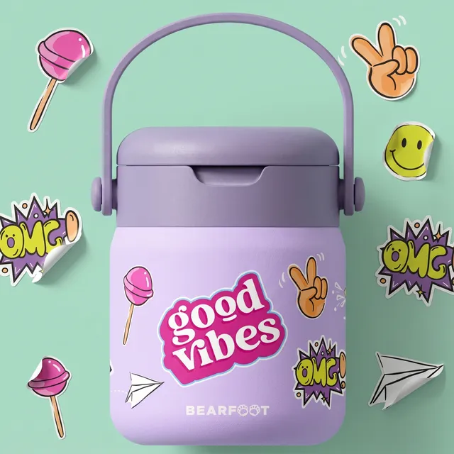 bearfoot-thermobeh-lter-kinder-edelstahl-sticker-lila-500ml image 1