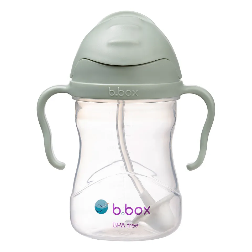 b-box-sippy-cup-trinkbecher-sage-240-ml-mit-strohhalm image 1