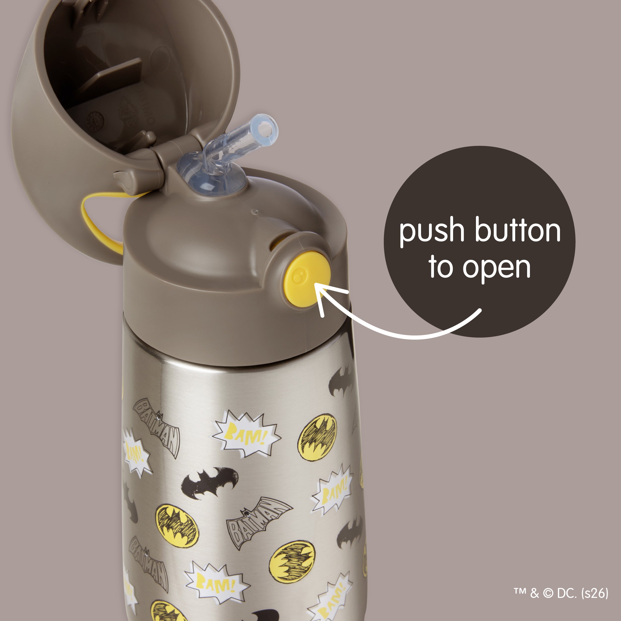b-box-batman-isolierflasche-350-ml-kinder-trinkflasche image 4