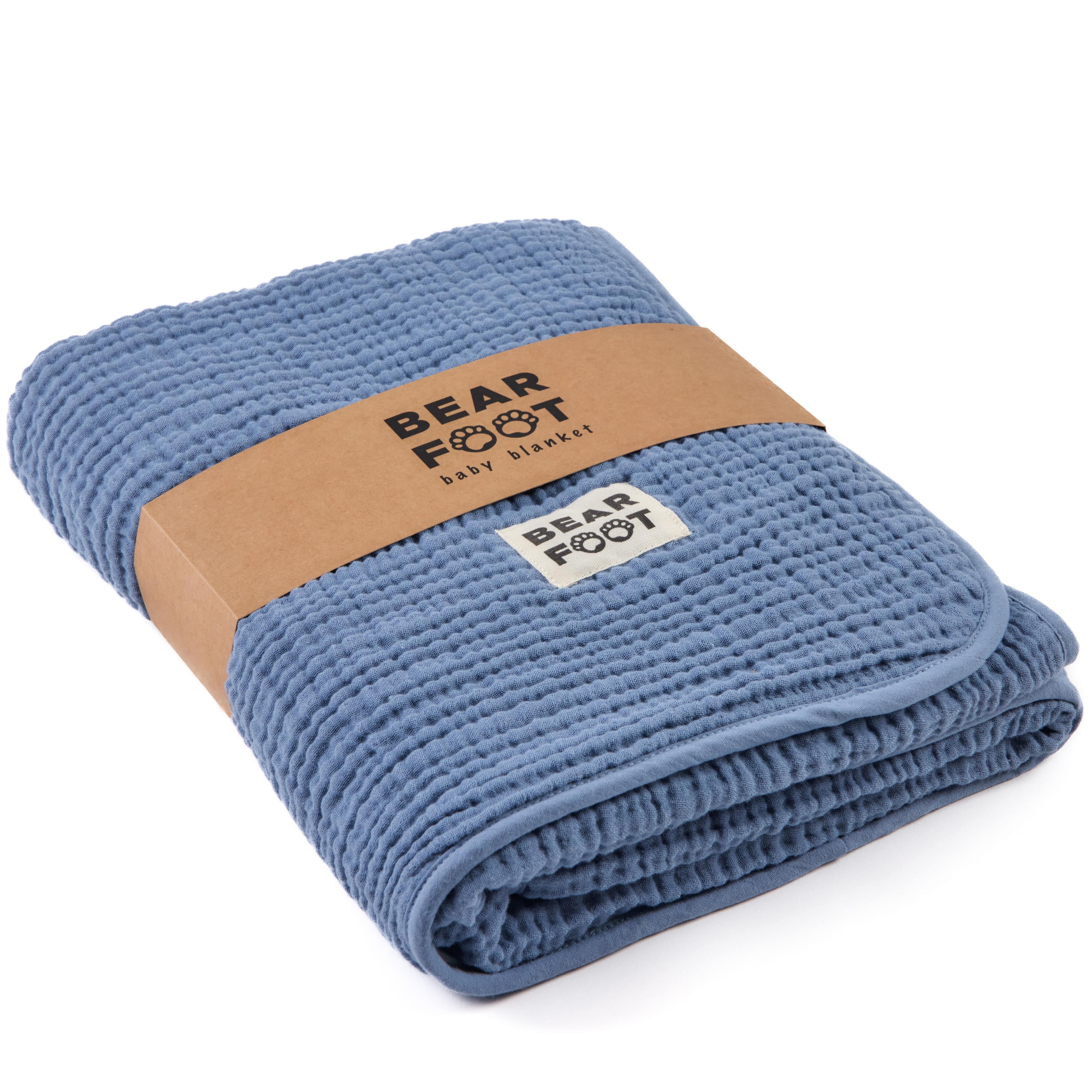 bearfoot-babydecken-musselin-fleecedecke-blau-weich image 1