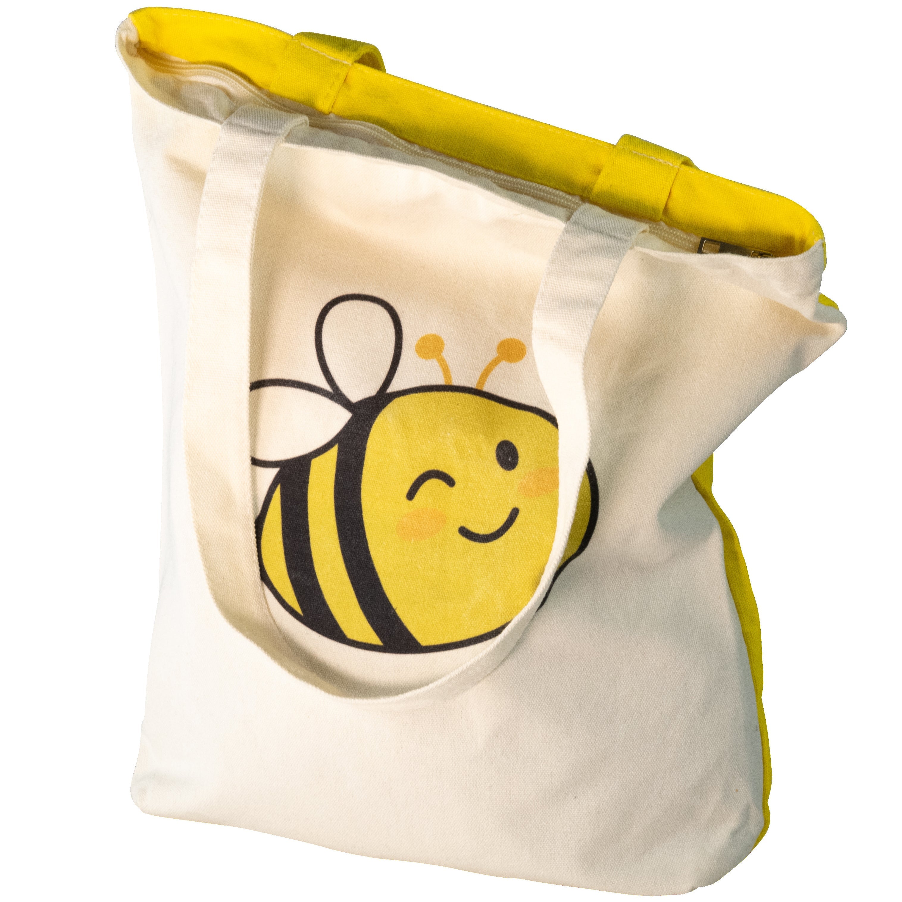 bearfoot-jutebeutel-bee-tote-bag-canvas-40x36cm-mit-reissverschluss image 6