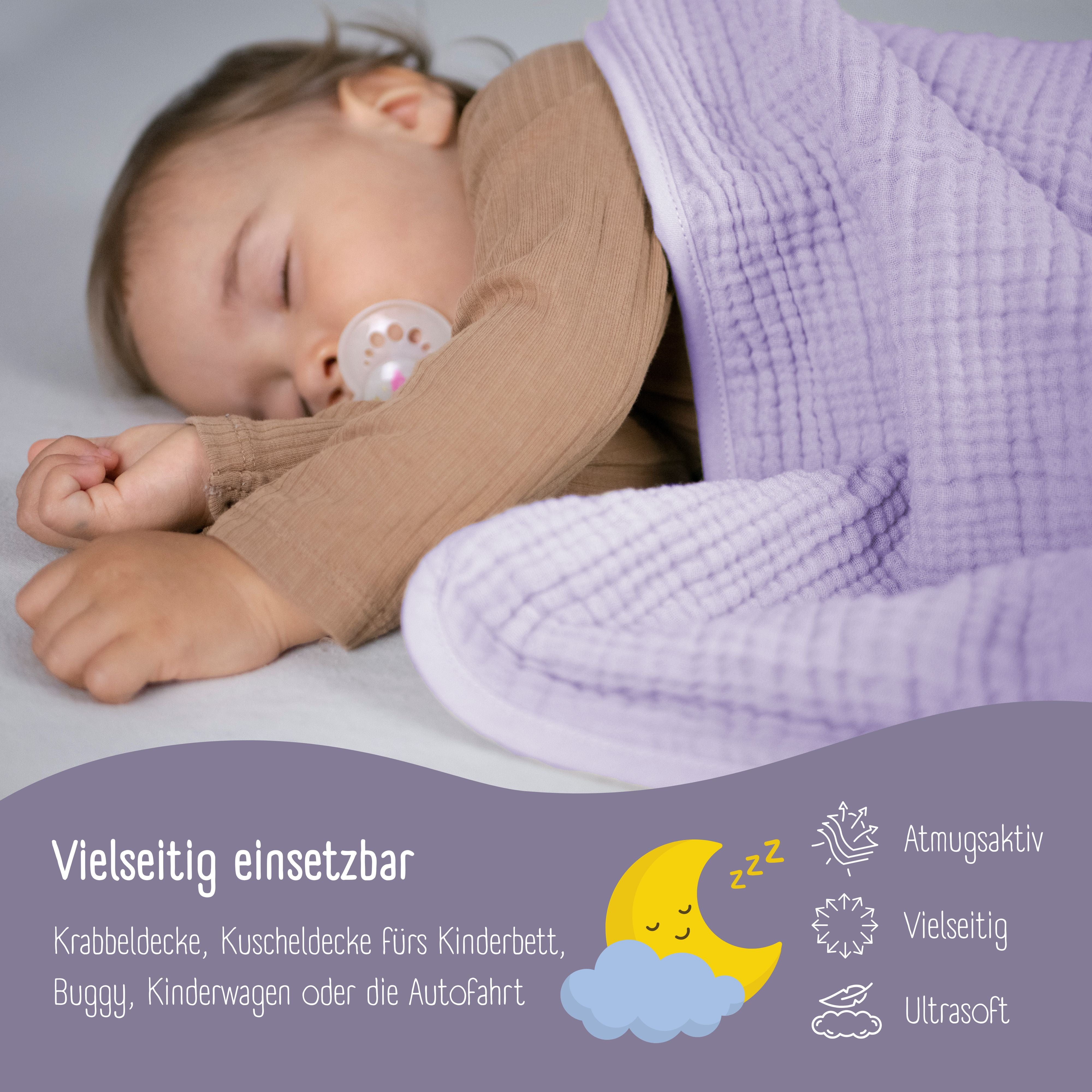 bearfoot-babydecken-musselin-fleecedecke-lila-flauschig-weich image 6