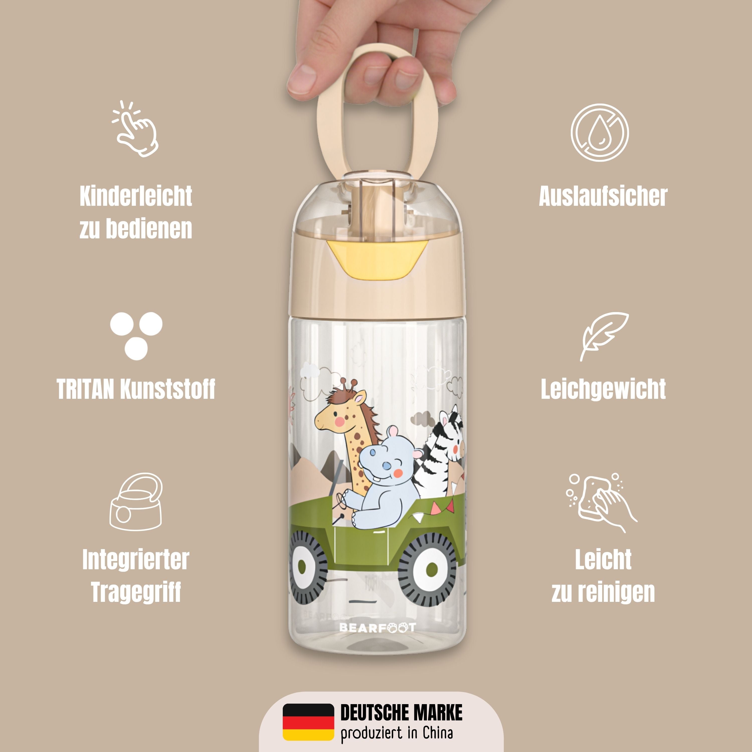bearfoot-trinkflasche-safari-braun-wasserflasche-450-ml-tritan image 6