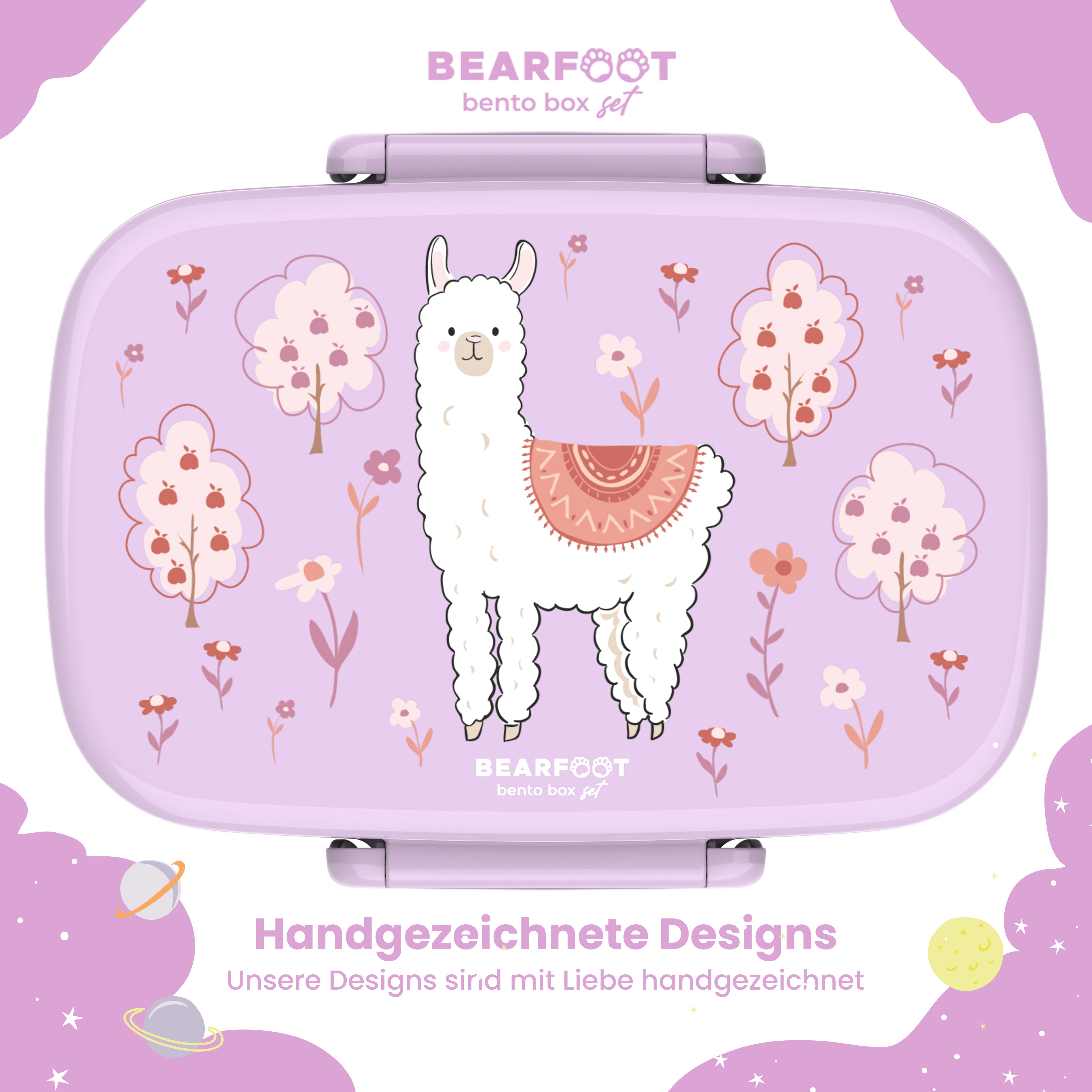 bearfoot-brotdosen-lama-brotdose-kinder-bpa-frei-lila image 2