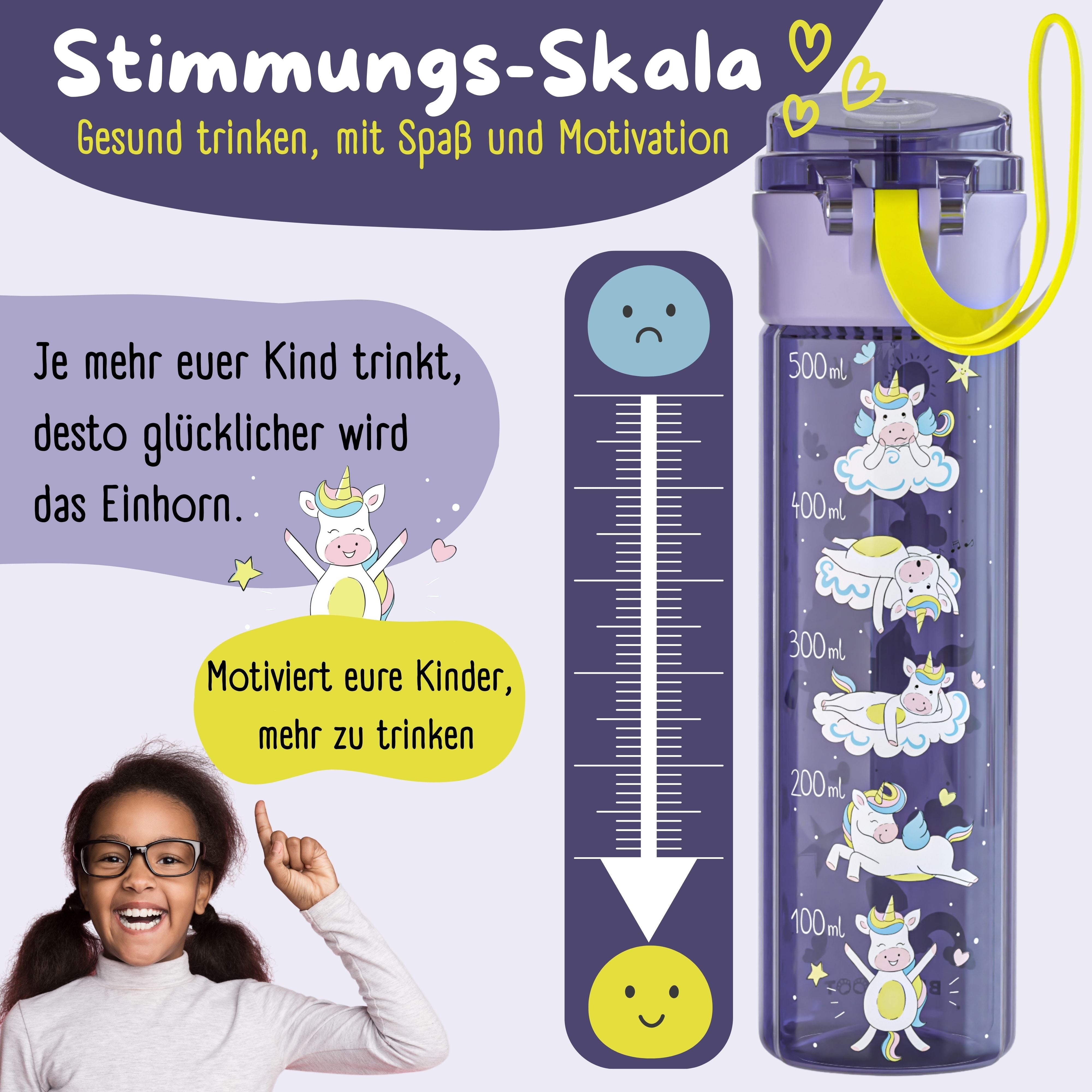 bearfoot-trinkflasche-kinder-500ml-einhorn-tritan-lila image 4