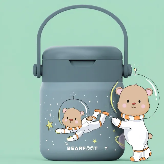bearfoot-thermobeh-lter-500ml-edelstahl-astro-b-r-blau-mit-l-ffel image 1
