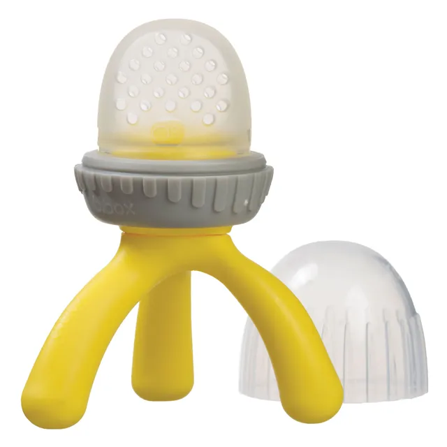 b-box-toddler-feeding-silicone-fresh-food-feeder-fruchtsauger-lemon-sherbet image 1
