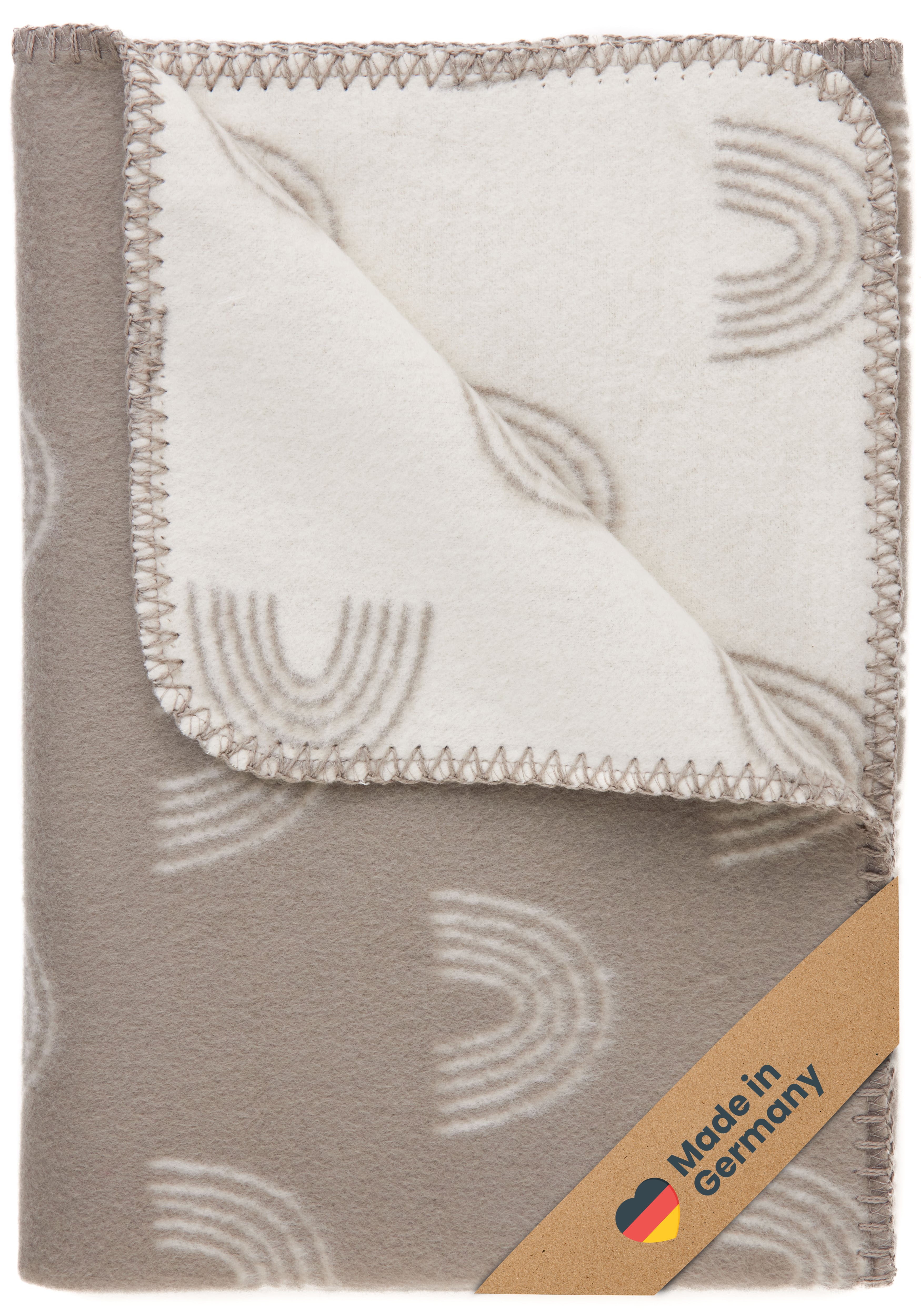 bearfoot-regenbogen-braun-babydecke-bio-baumwolle-100x75-cm image 1
