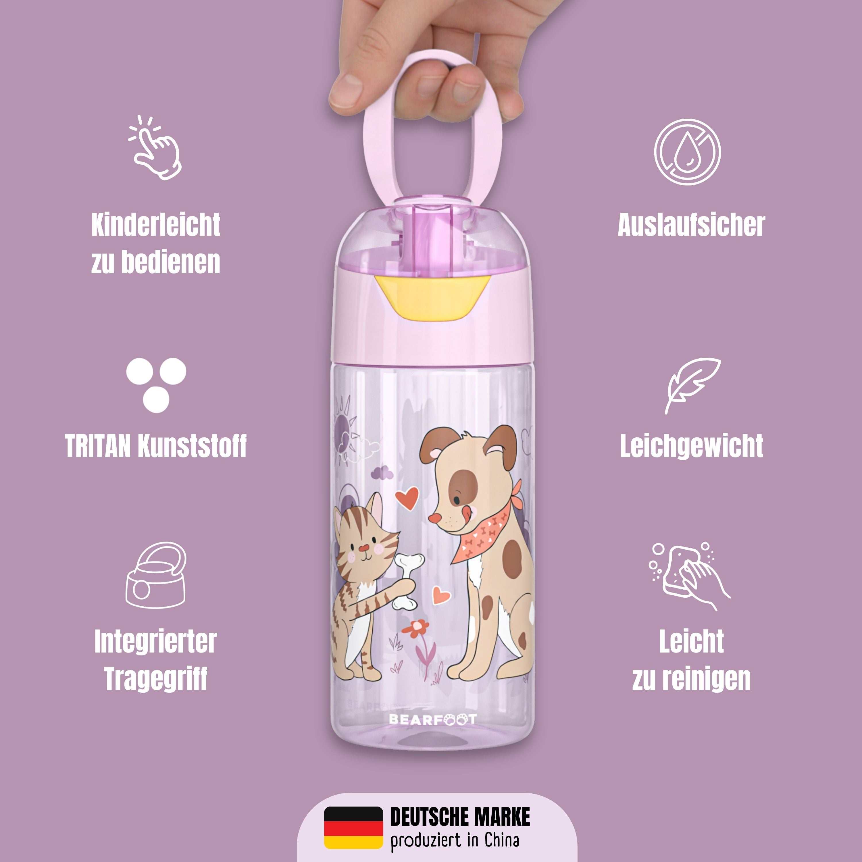bearfoot-hund-katze-trinkflasche-450-ml-pink-tritan image 6