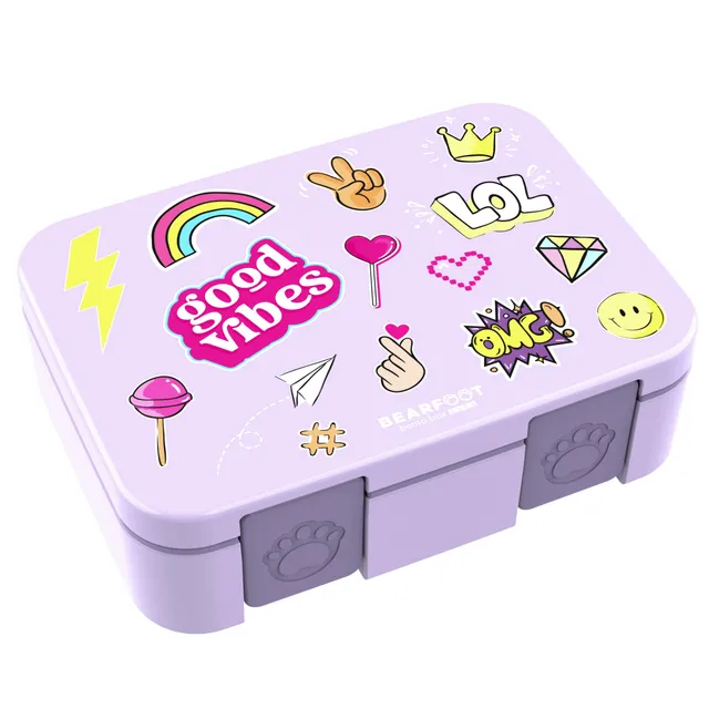 bearfoot-brotdosen-bento-box-compact-sticker-lila-650ml image 1