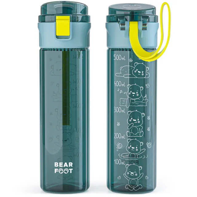 bearfoot-trinkflasche-logo-blau-500ml-wasserflasche-tritan image 1