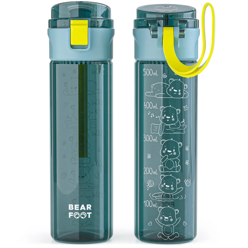 bearfoot-trinkflasche-logo-blau-500ml-wasserflasche-tritan image 1