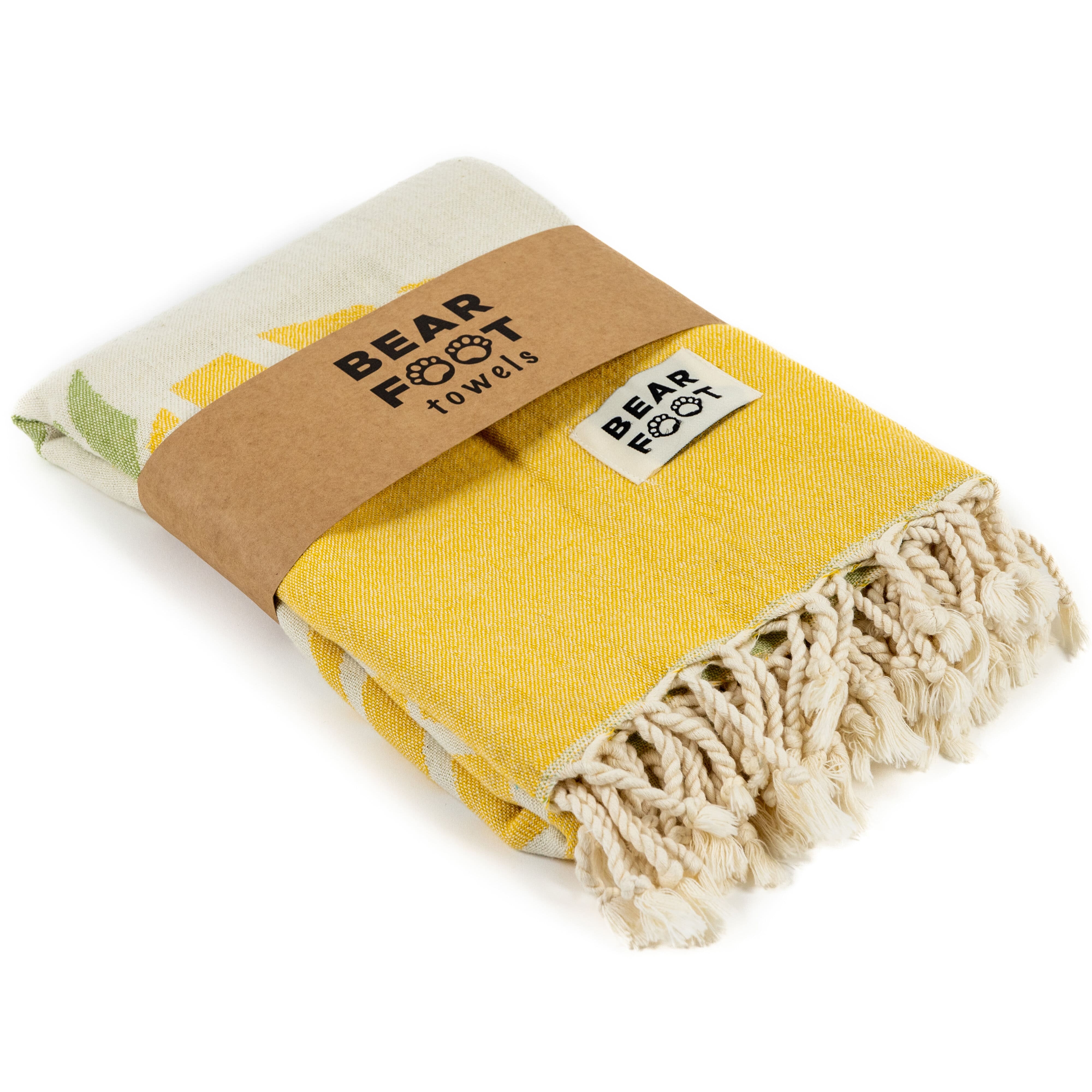 bearfoot-strandt-cher-pineapple-yellow-strandtuch-baumwolle-gelb image 5