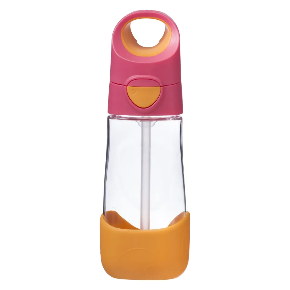 b-box-tritan-trinkflasche-450ml-strawberry-shake-strohhalm image 1