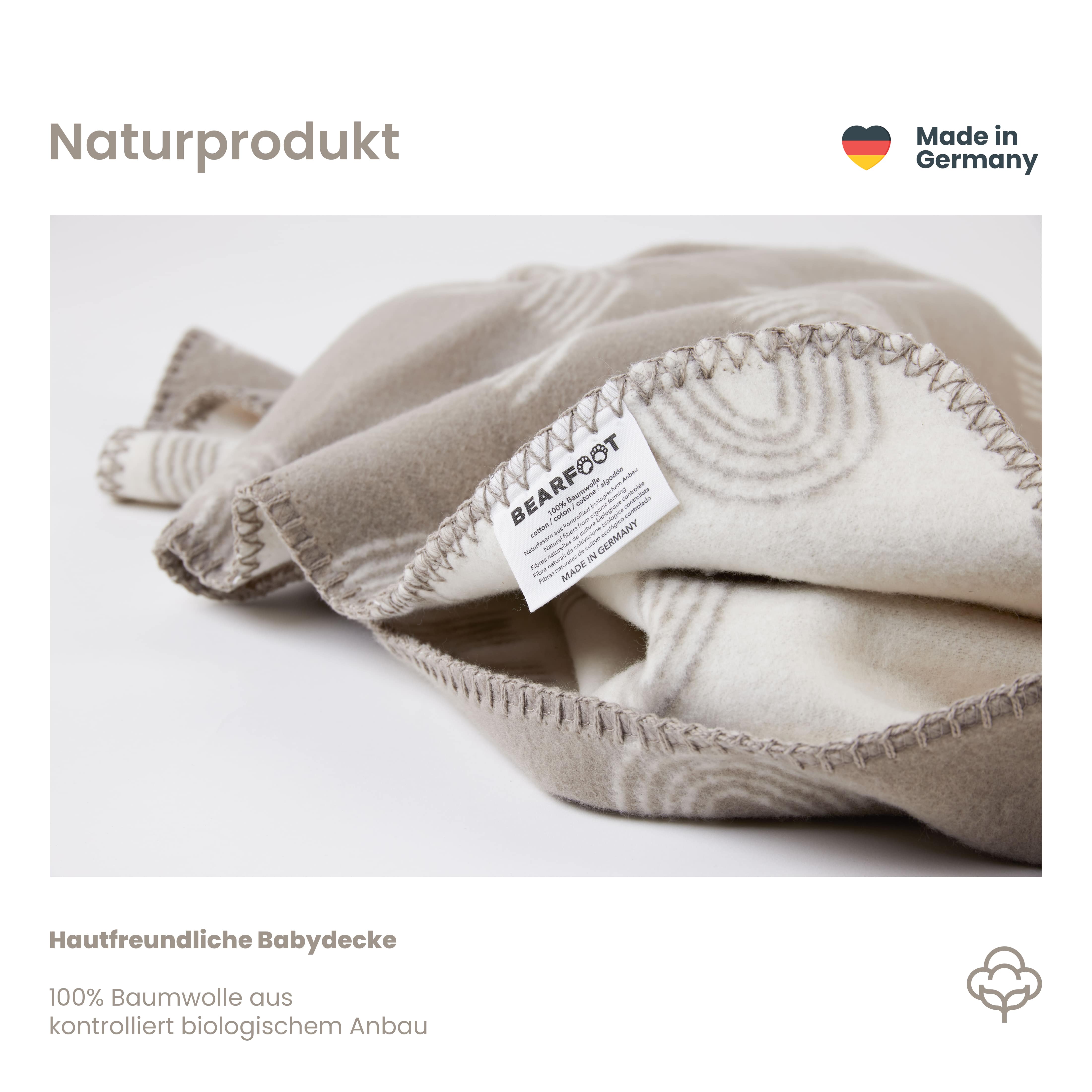bearfoot-regenbogen-braun-babydecke-bio-baumwolle-100x75-cm image 2