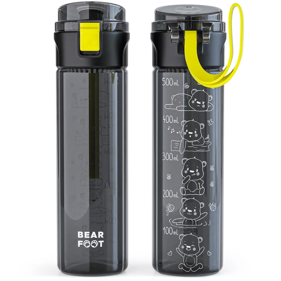 bearfoot-trinkflasche-logo-schwarz-500-ml-tritan-bpa-frei-skala image 1