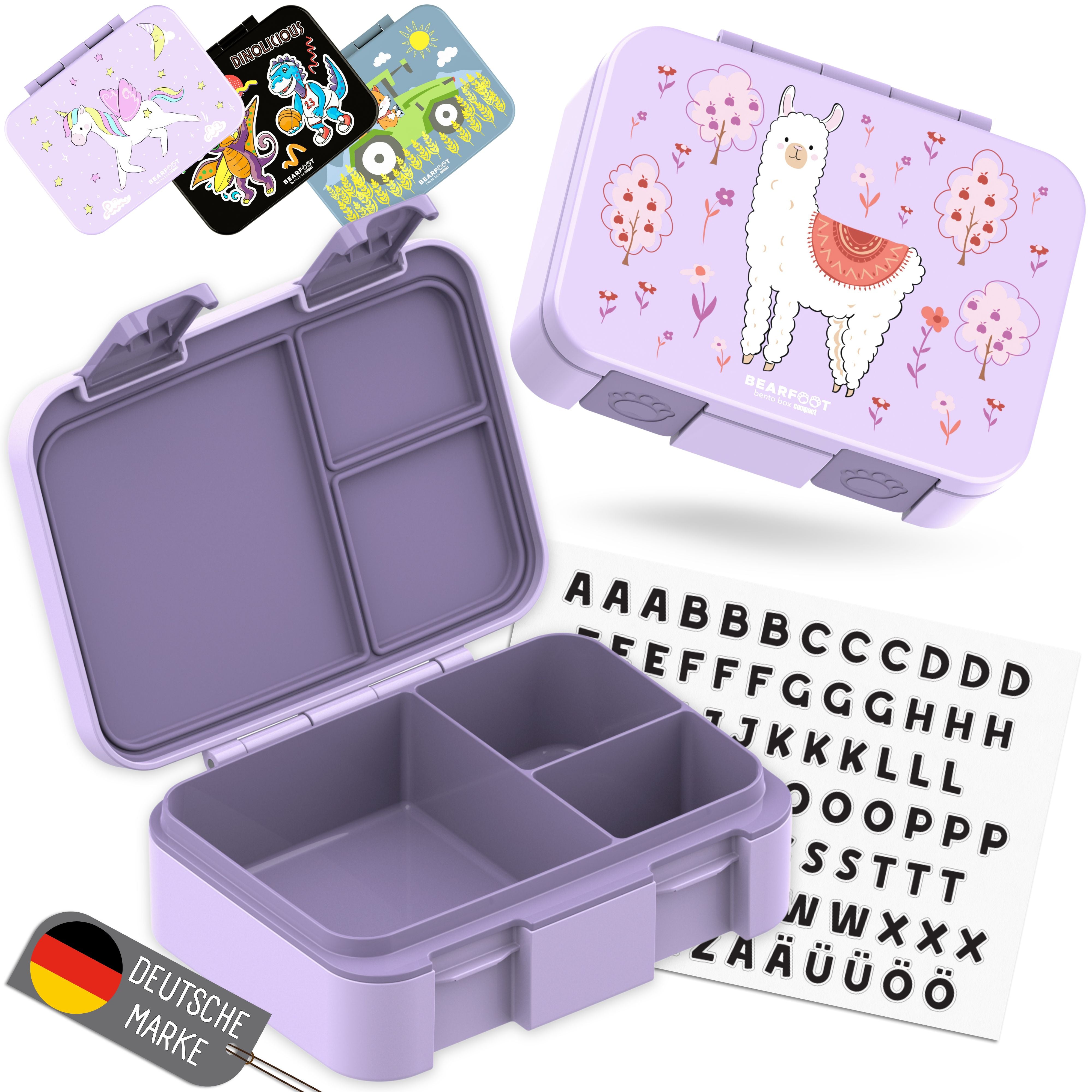 bearfoot-brotdose-lama-lila-bento-lunchbox-1000ml-auslaufsicher image 7