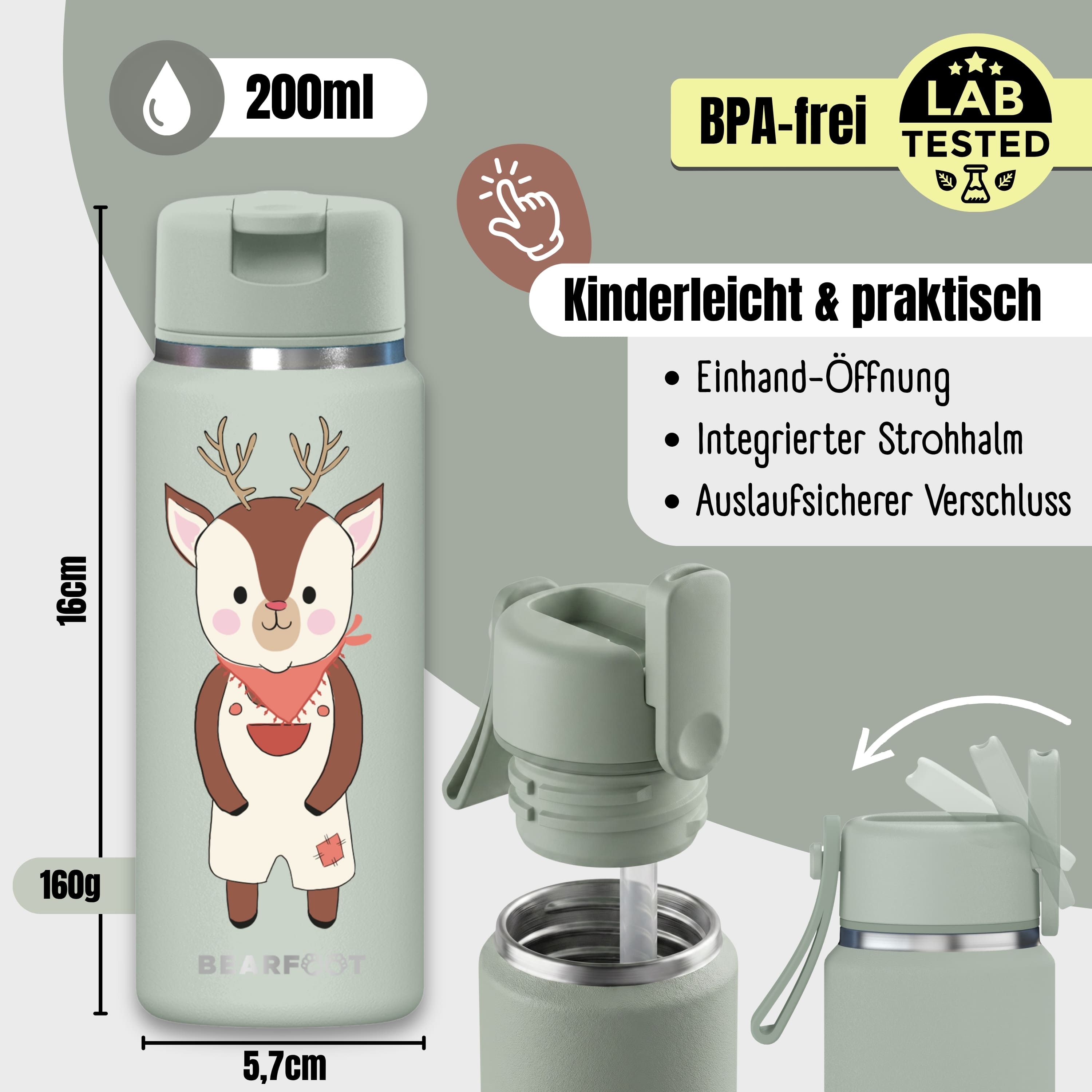 bearfoot-tiny-reh-thermo-trinkflasche-200-ml-edelstahl image 4