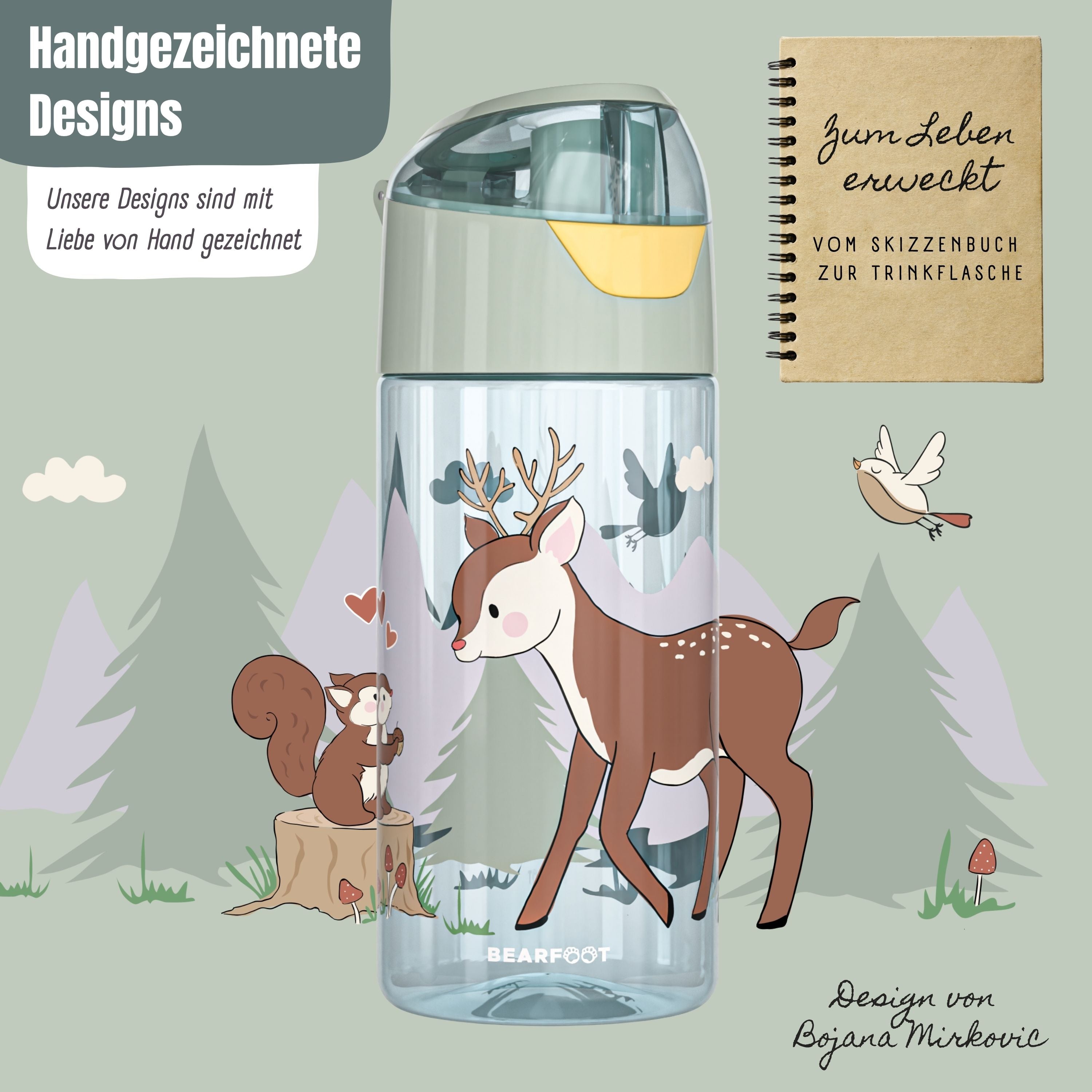 bearfoot-trinkflaschen-trinkflasche-450ml-reh-sage-bpa-frei image 3