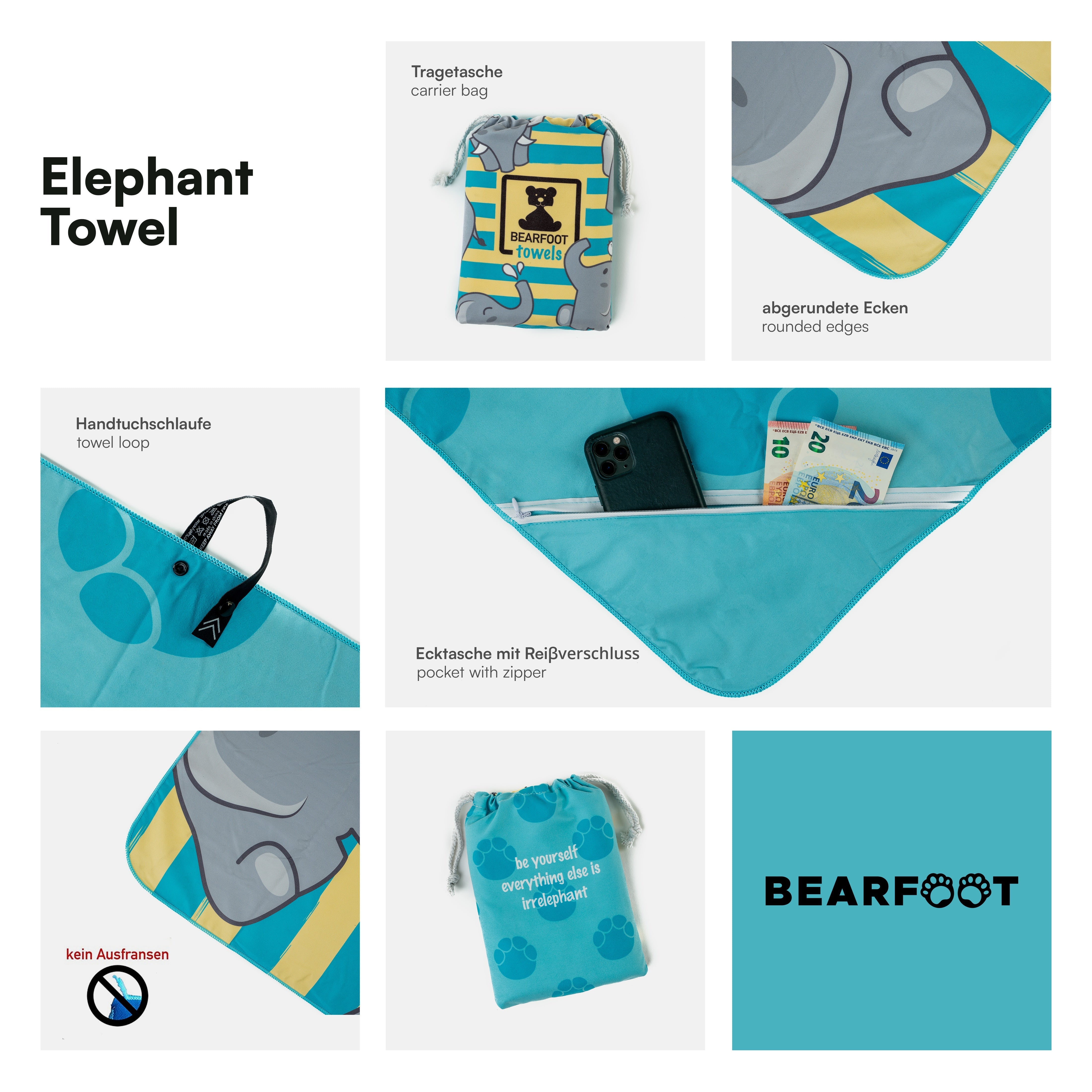 bearfoot-strandtuch-elefant-mikrofaser-160x80cm-mit-reissverschluss image 4