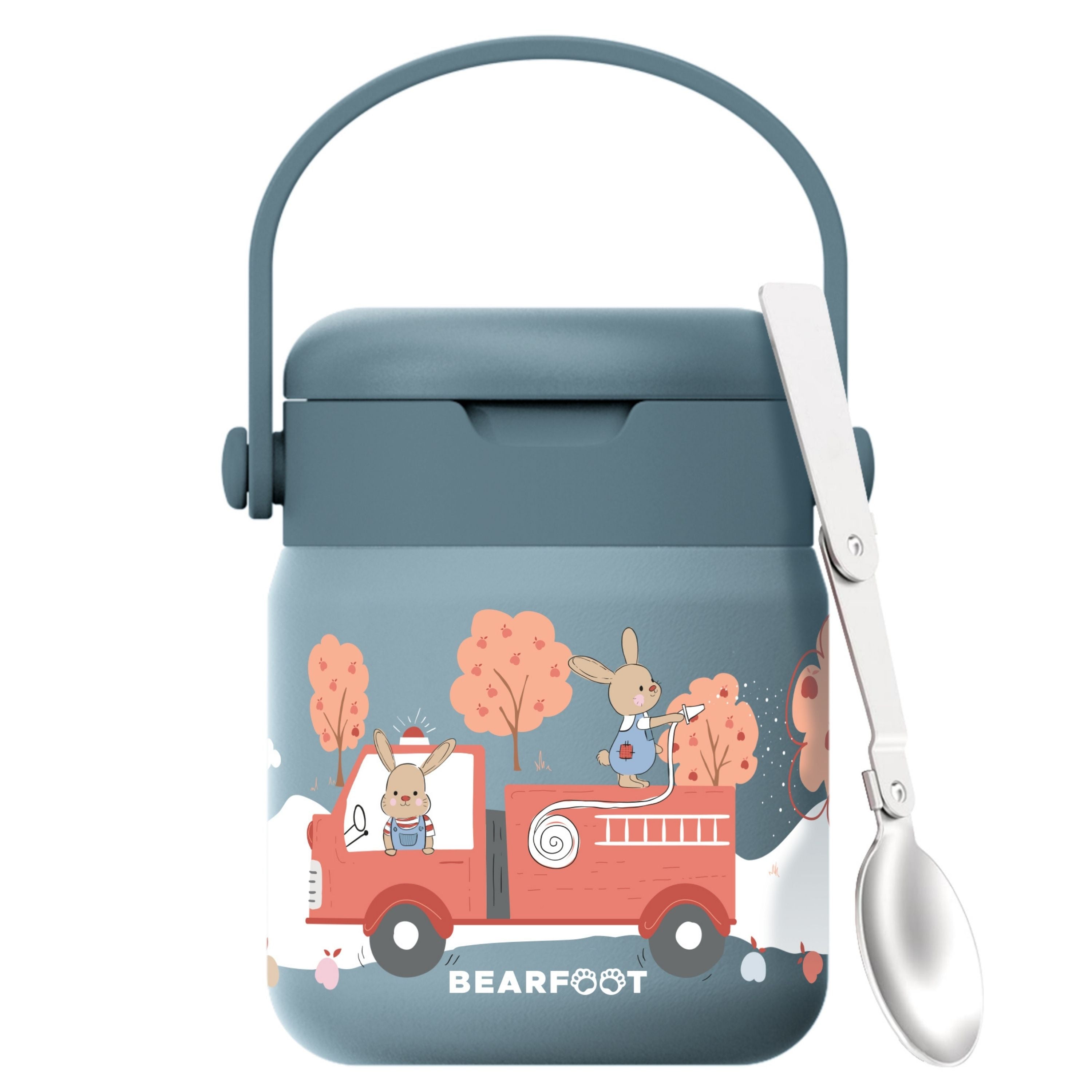 bearfoot-feuerwehr-blau-thermobeh-lter-edelstahl-500-ml-mit-l-ffel image 3