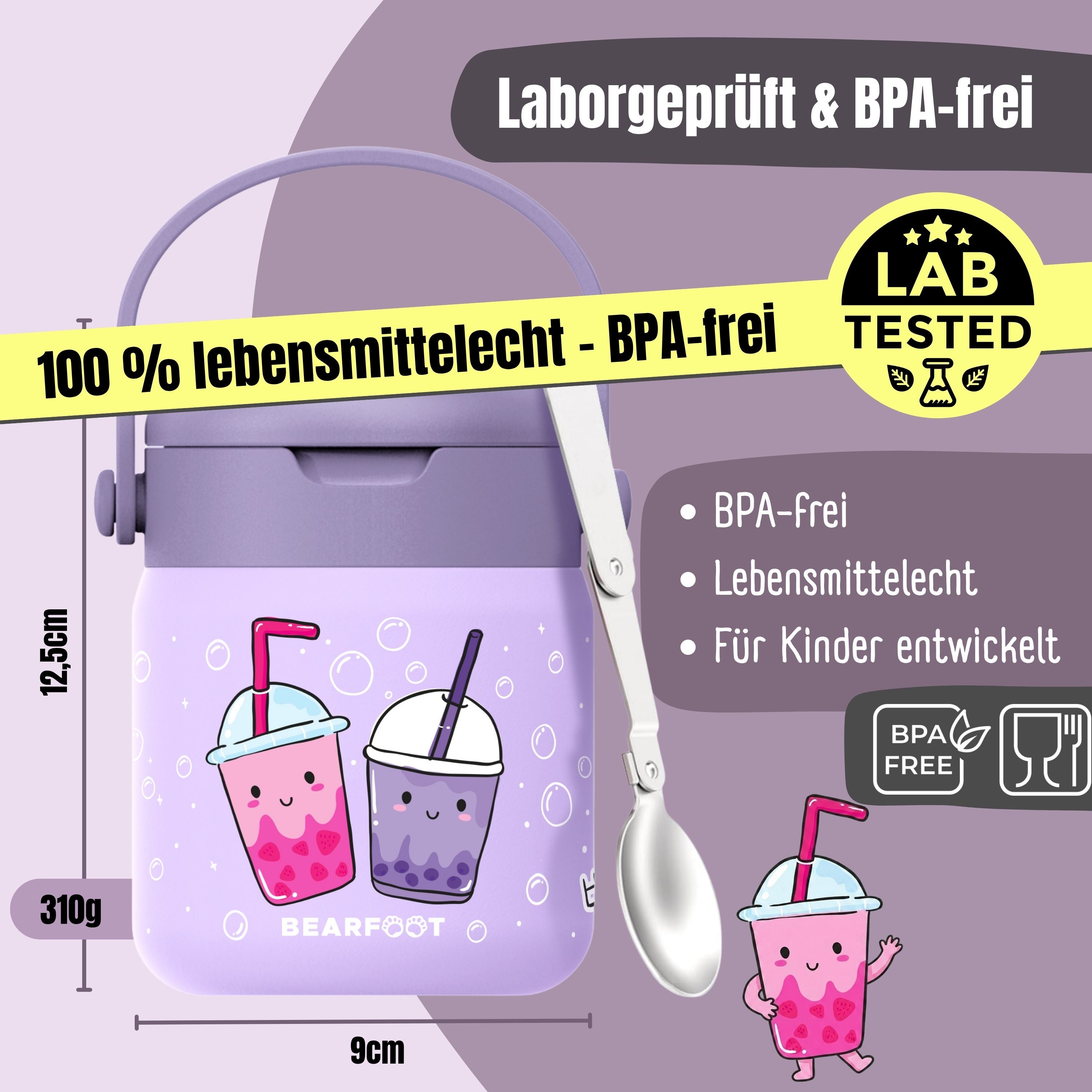 bearfoot-thermobeh-lter-kinder-edelstahl-bubble-tea-lila-500ml image 5