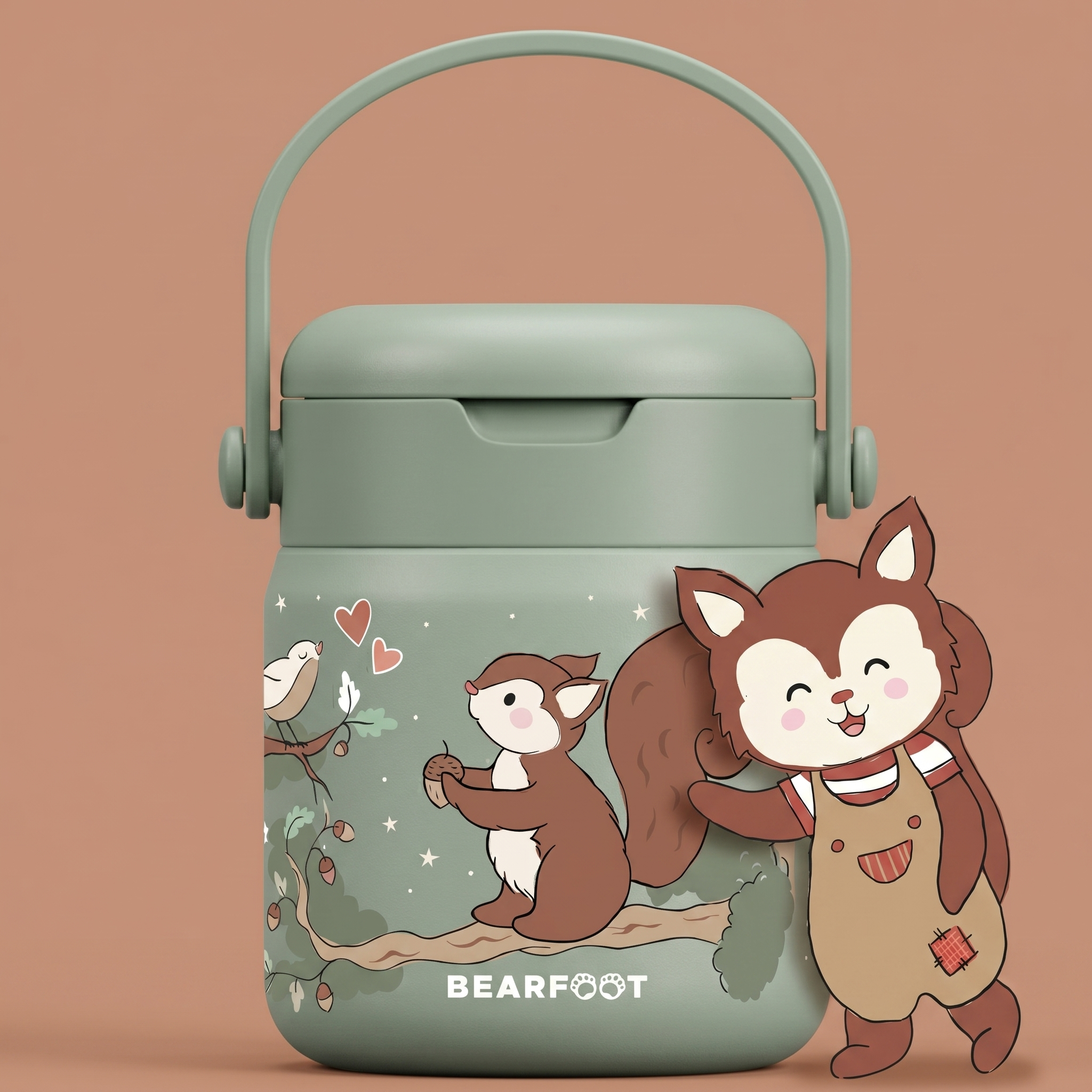 bearfoot-thermobeh-lter-kinder-eichh-rnchen-500ml-edelstahl-l-ffel image 1