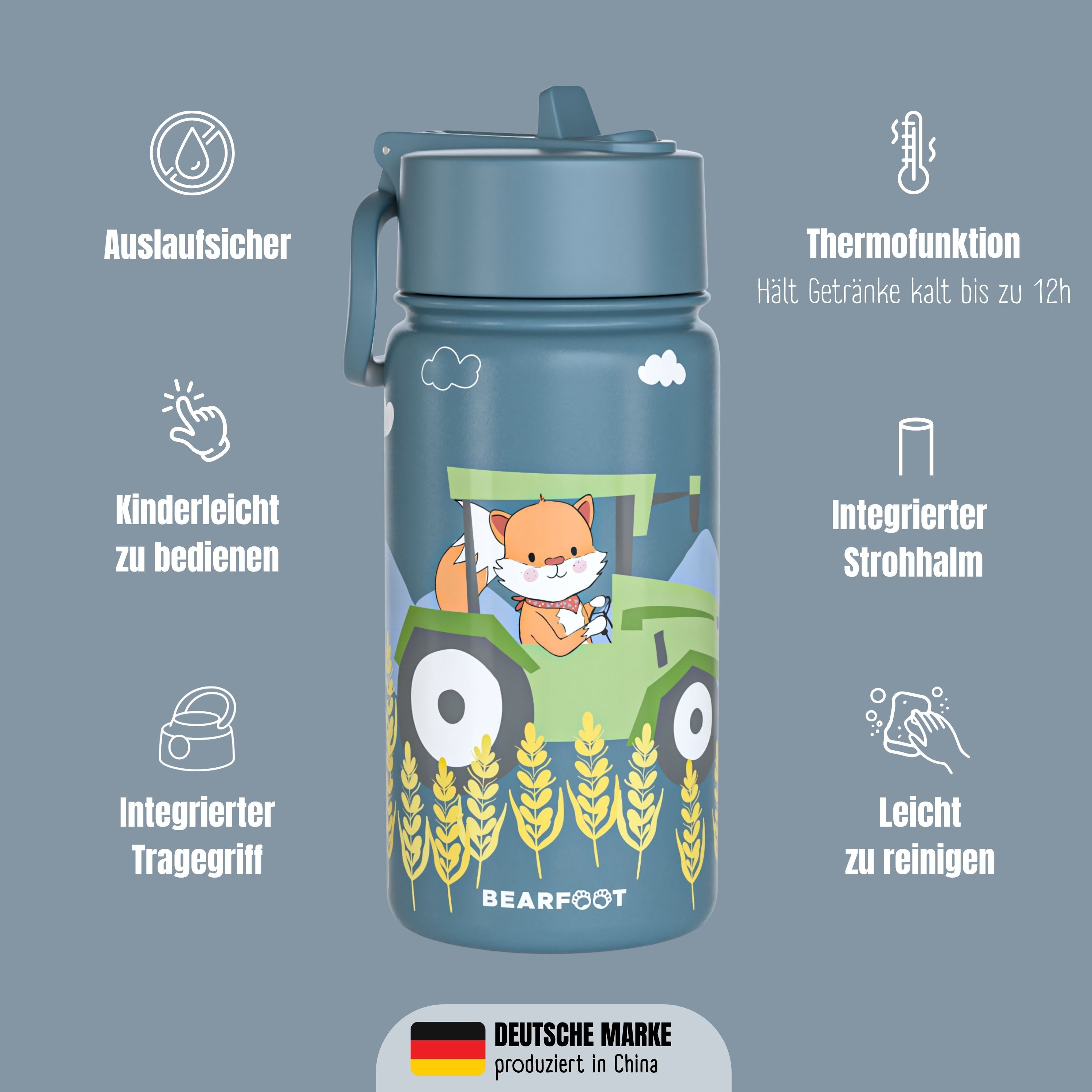 bearfoot-isolierflaschen-traktor-trinkflasche-400ml-edelstahl-blau image 4