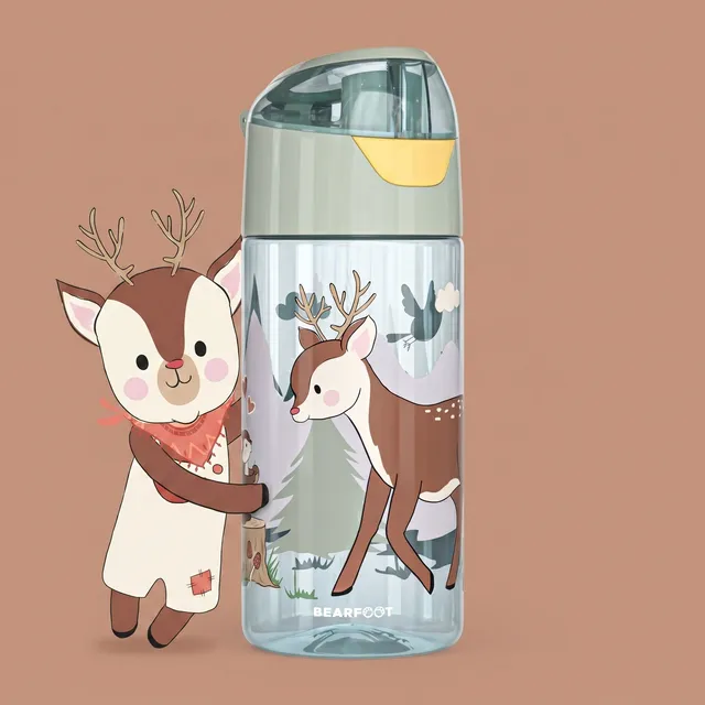 bearfoot-trinkflaschen-trinkflasche-450ml-reh-sage-bpa-frei image 1