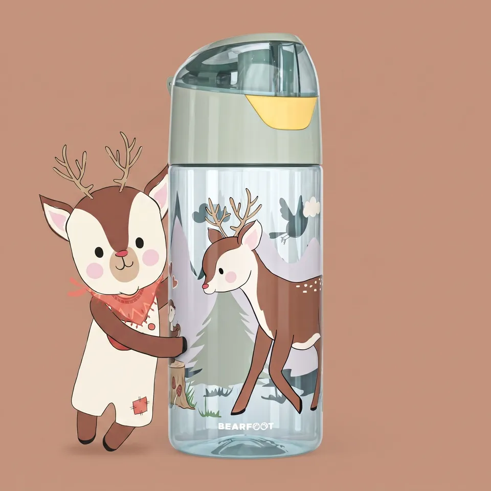 bearfoot-trinkflaschen-trinkflasche-450ml-reh-sage-bpa-frei image 1