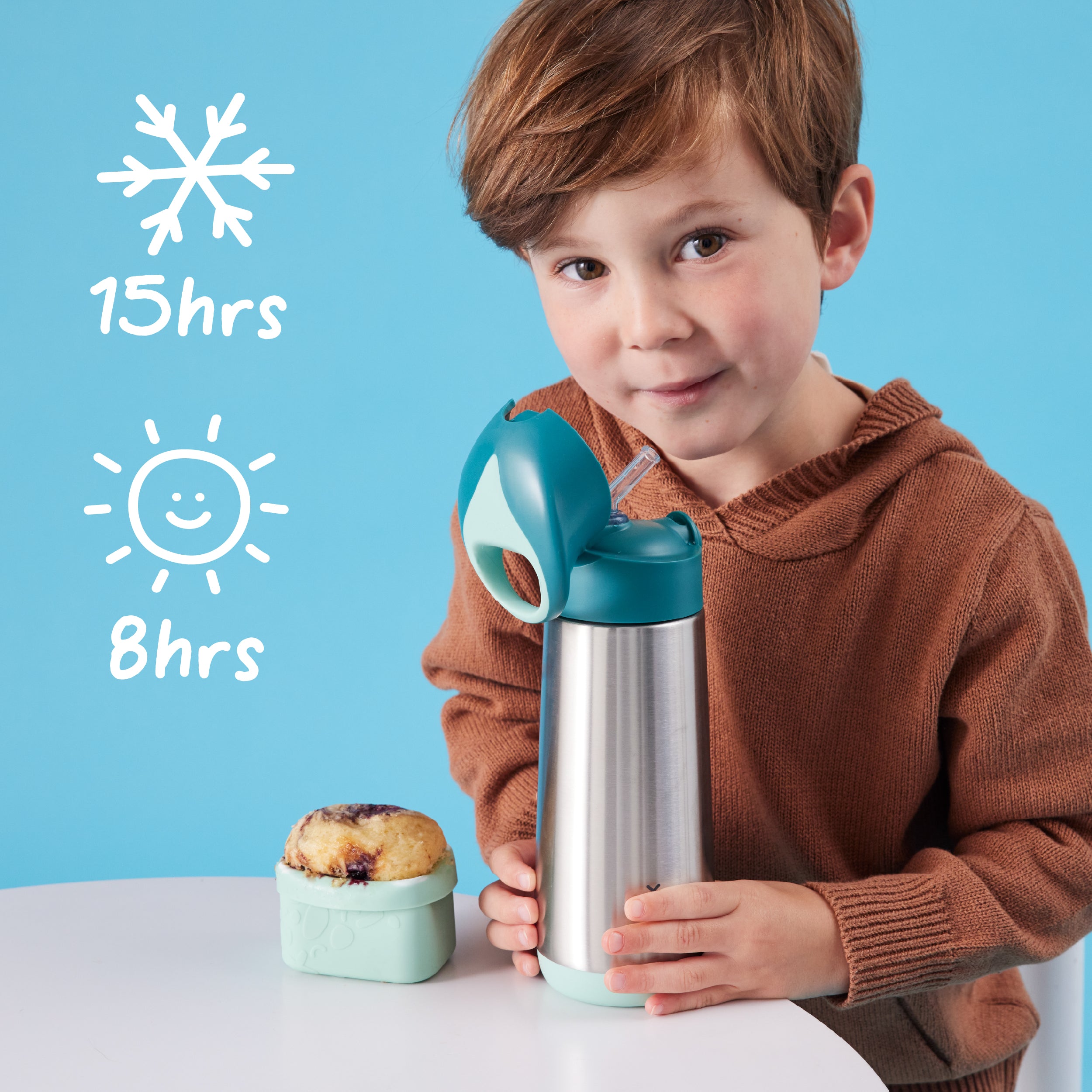 b-box-isolierflasche-500-ml-blue-slate-kinder-trinkflasche image 3