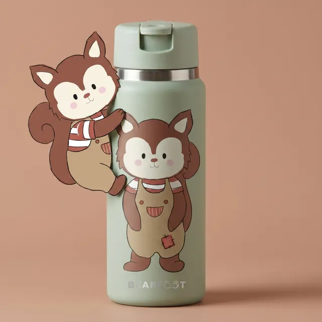 bearfoot-tiny-isolierflasche-kinder-edelstahl-eichh-rnchen-200ml image 1