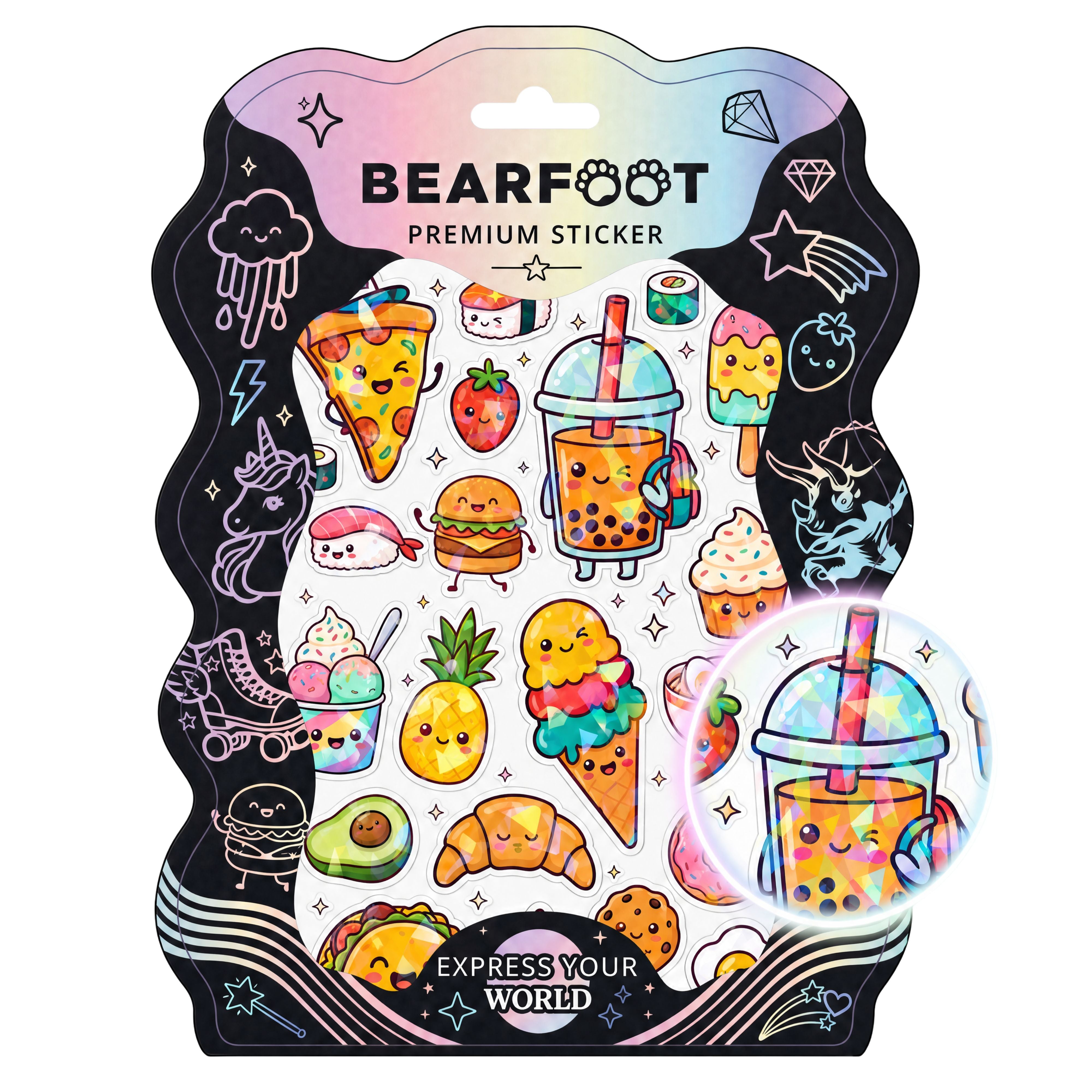 bearfoot-premium-sticker-holografisch-din-a5-food-f-r-flaschen image 1