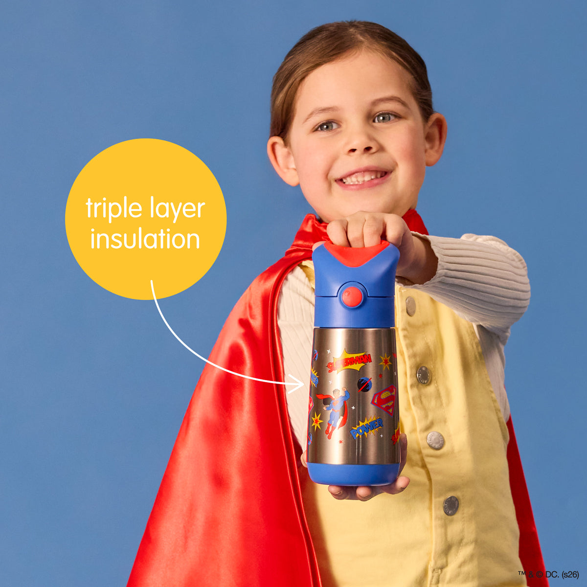b-box-insulated-trinkflasche-350-ml-superman-edelstahl image 5