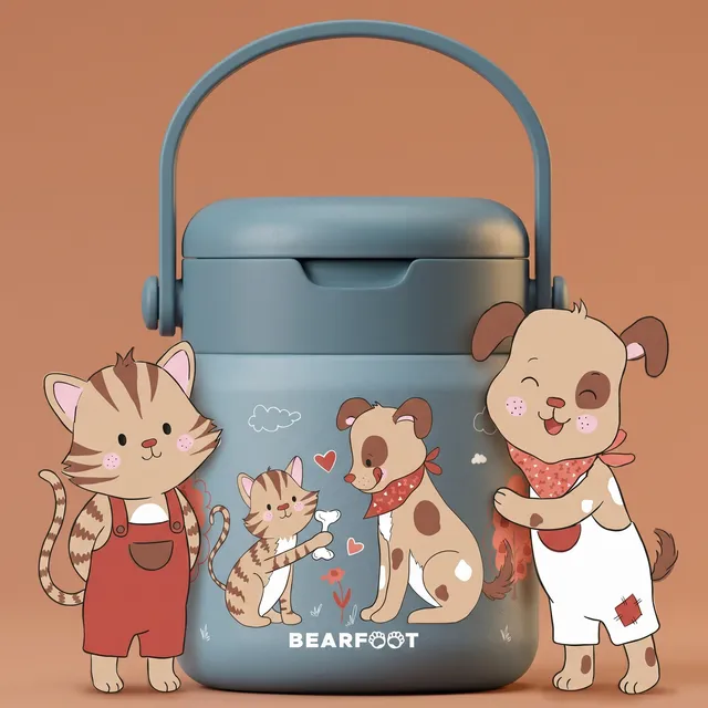 bearfoot-thermobeh-lter-500ml-hund-katze-blau-edelstahl image 1