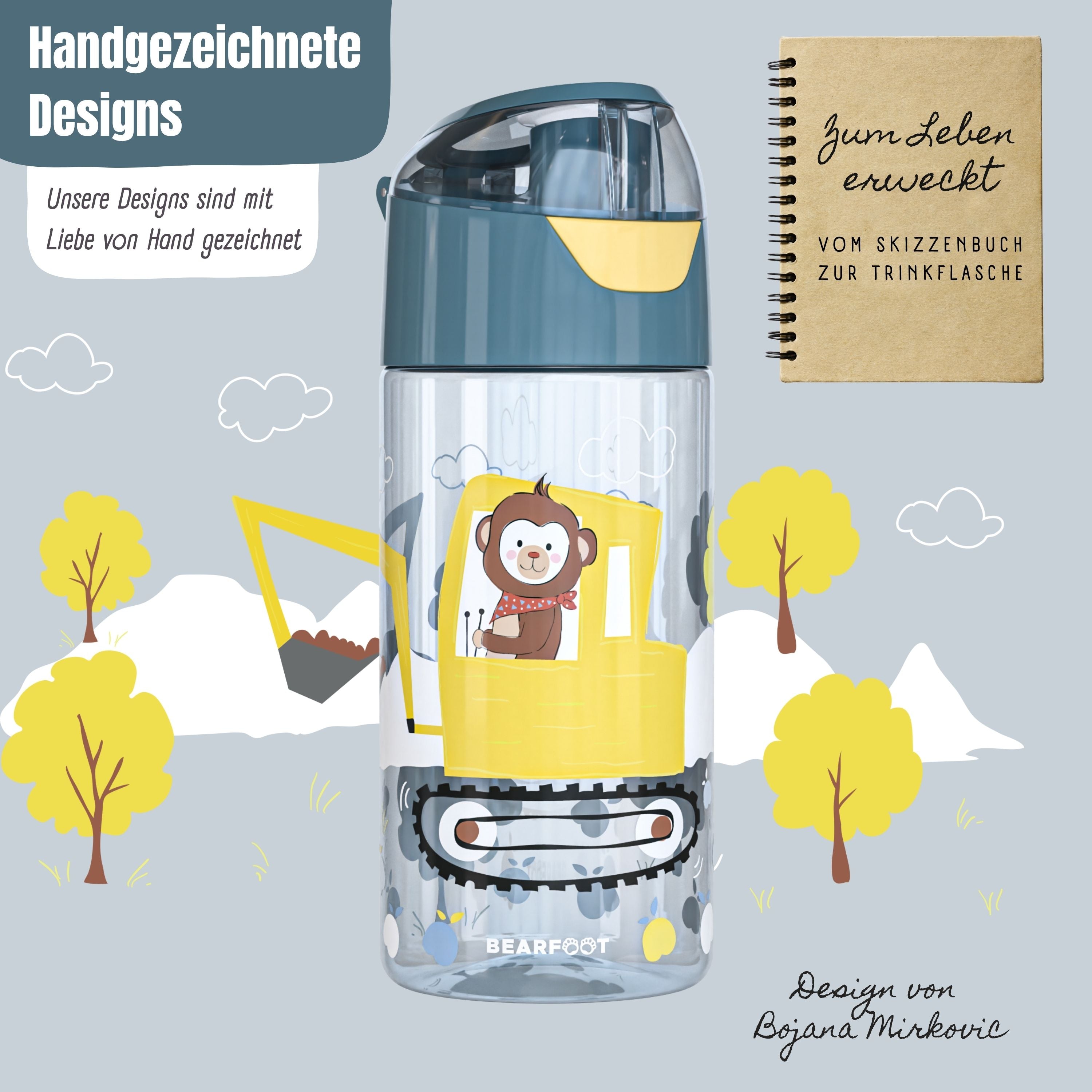 bearfoot-trinkflaschen-bagger-affe-trinkflasche-450-ml-tritan image 3