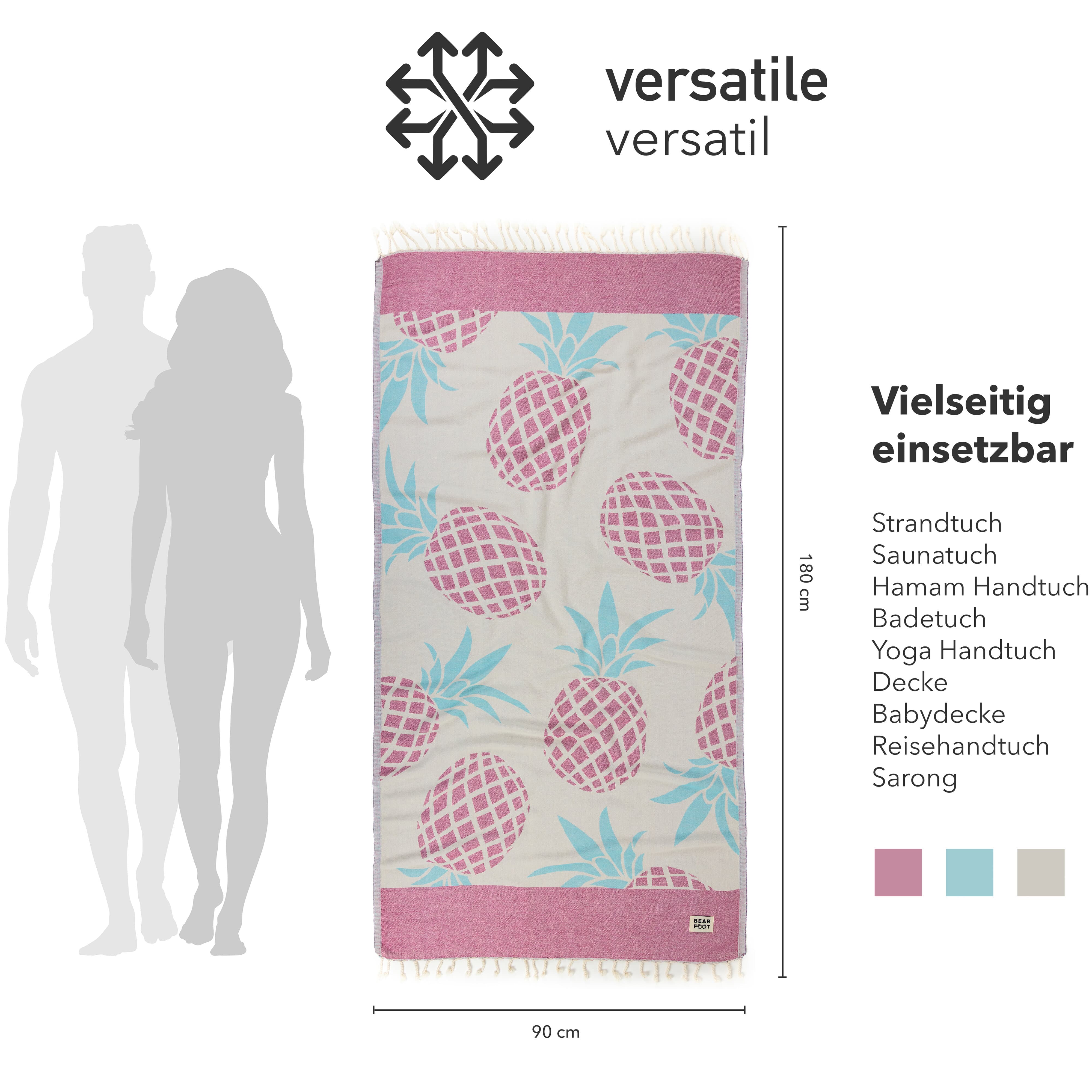 bearfoot-strandt-cher-pineapple-pink-strandtuch-baumwolle image 3