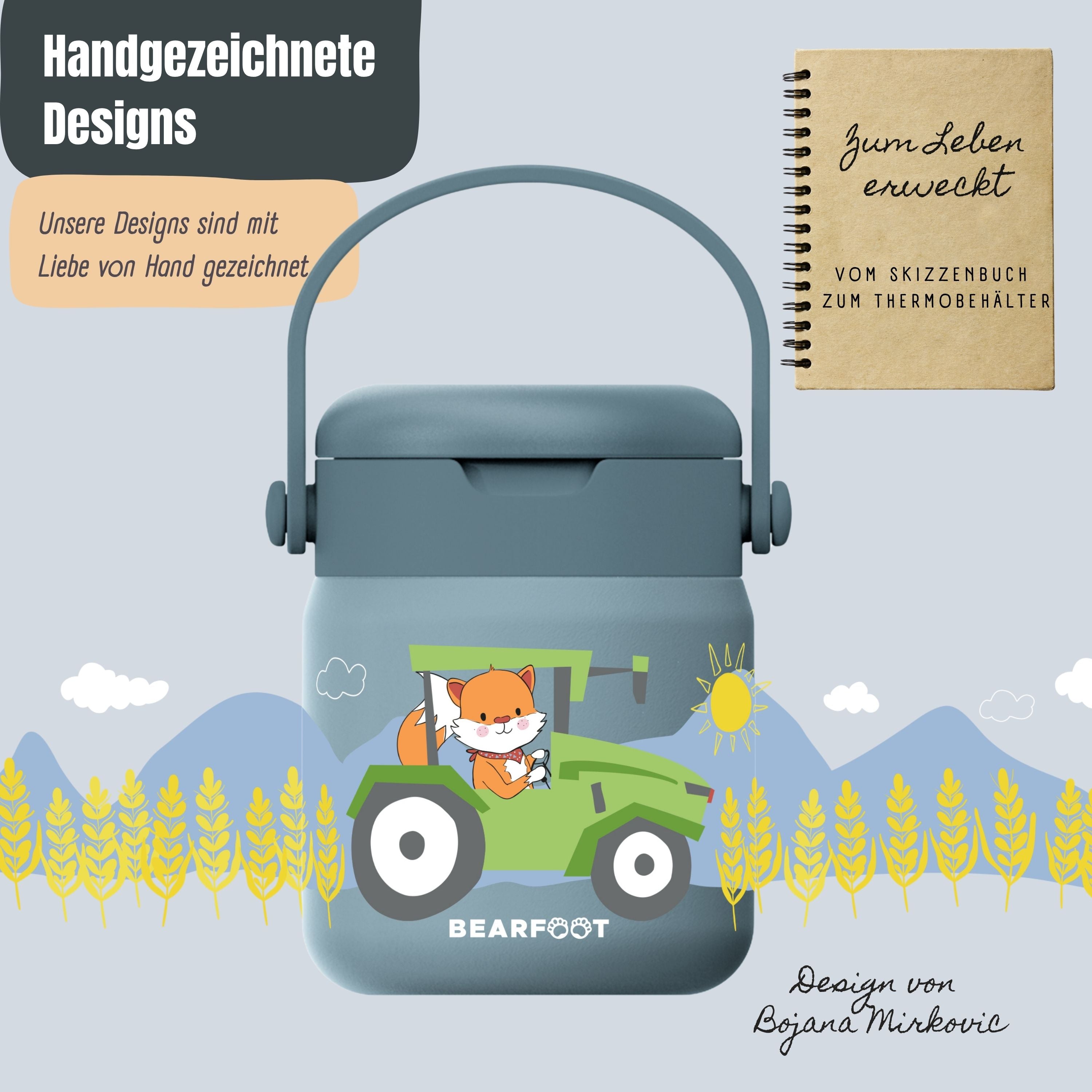 bearfoot-thermobeh-lter-kinder-edelstahl-traktor-blau-500ml image 4
